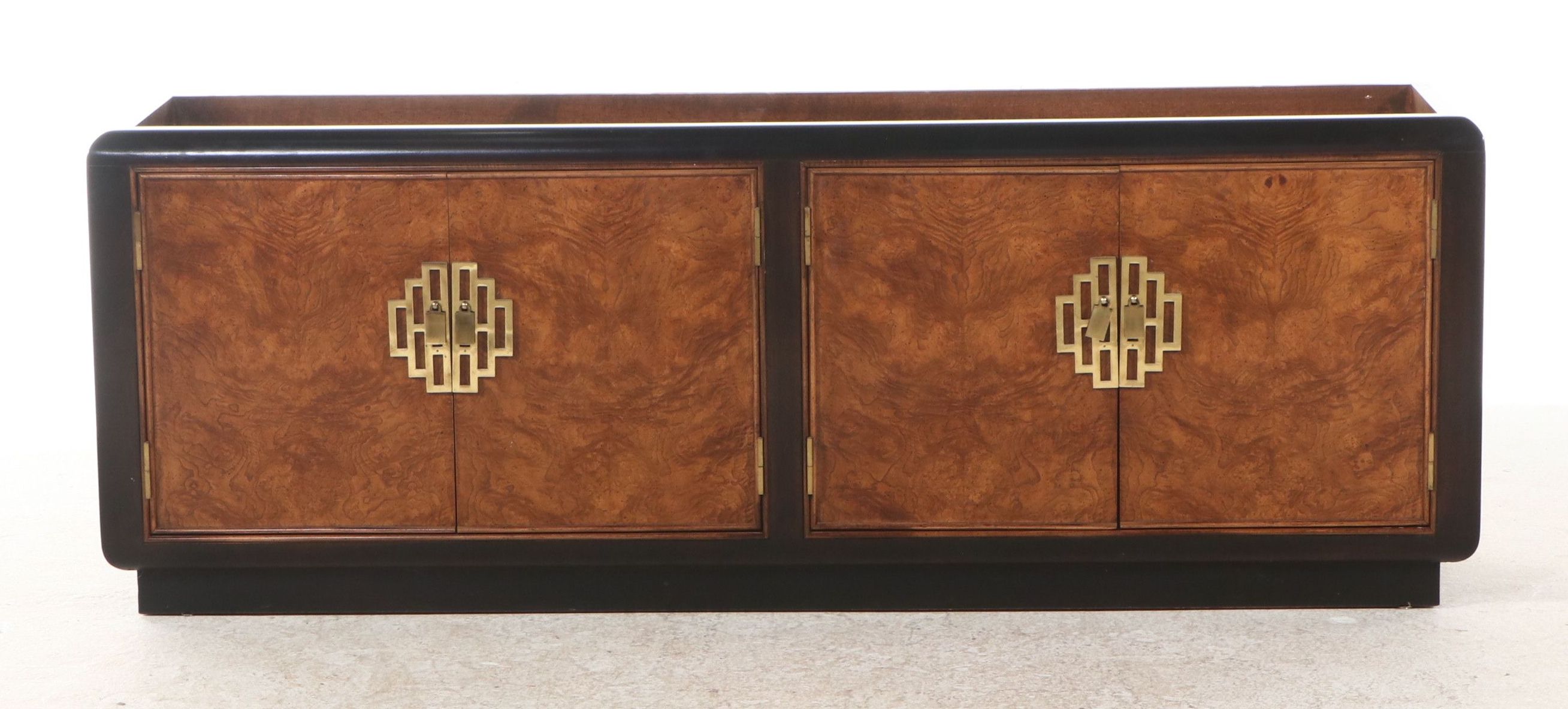 Century Furniture Chin Hua Ebonized and Burl Wood China Cabinet