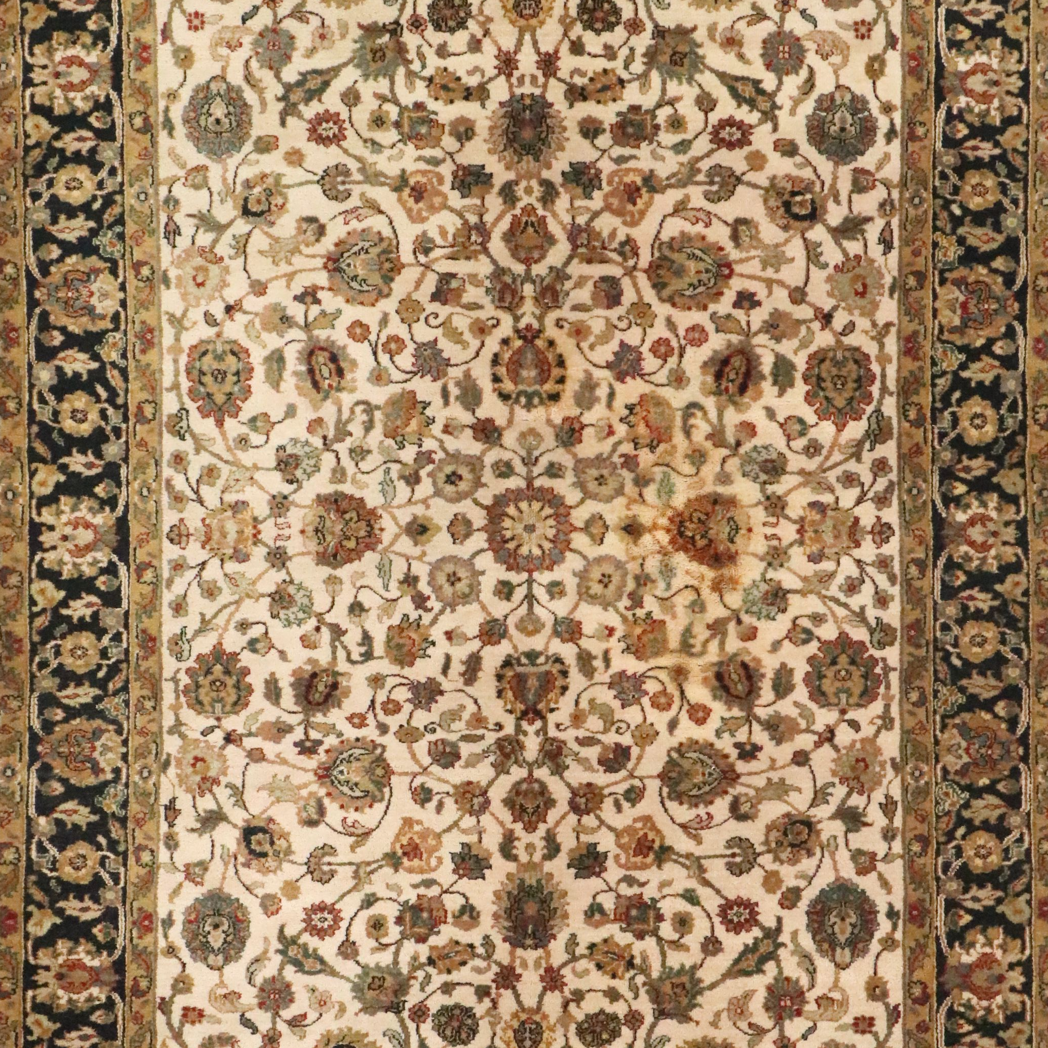 5' x 7'7 Hand-Knotted Indian Agra Area Rug