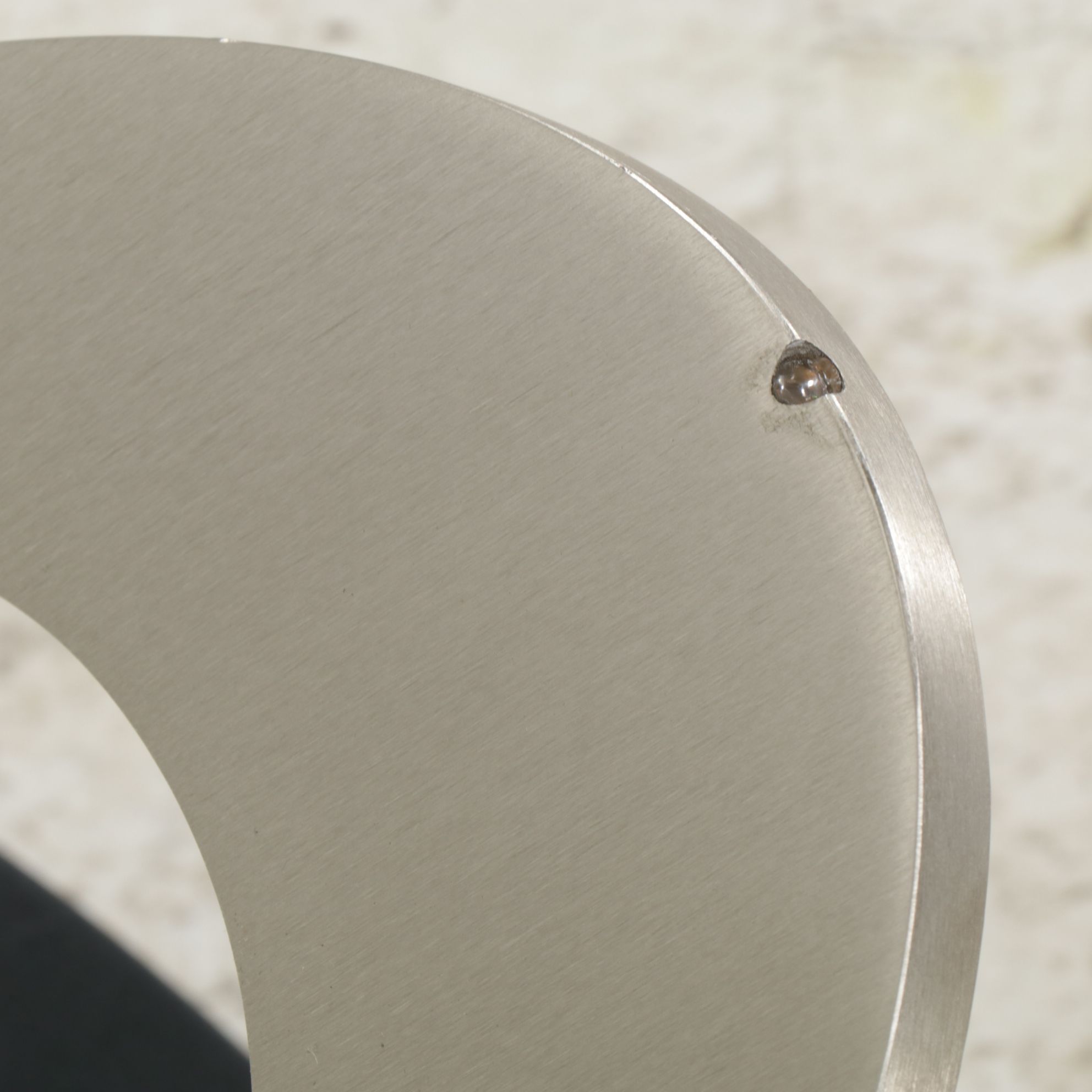 Modernist Sculptural Powder-Coated and Brushed Metal Coffee Table with Glass Top