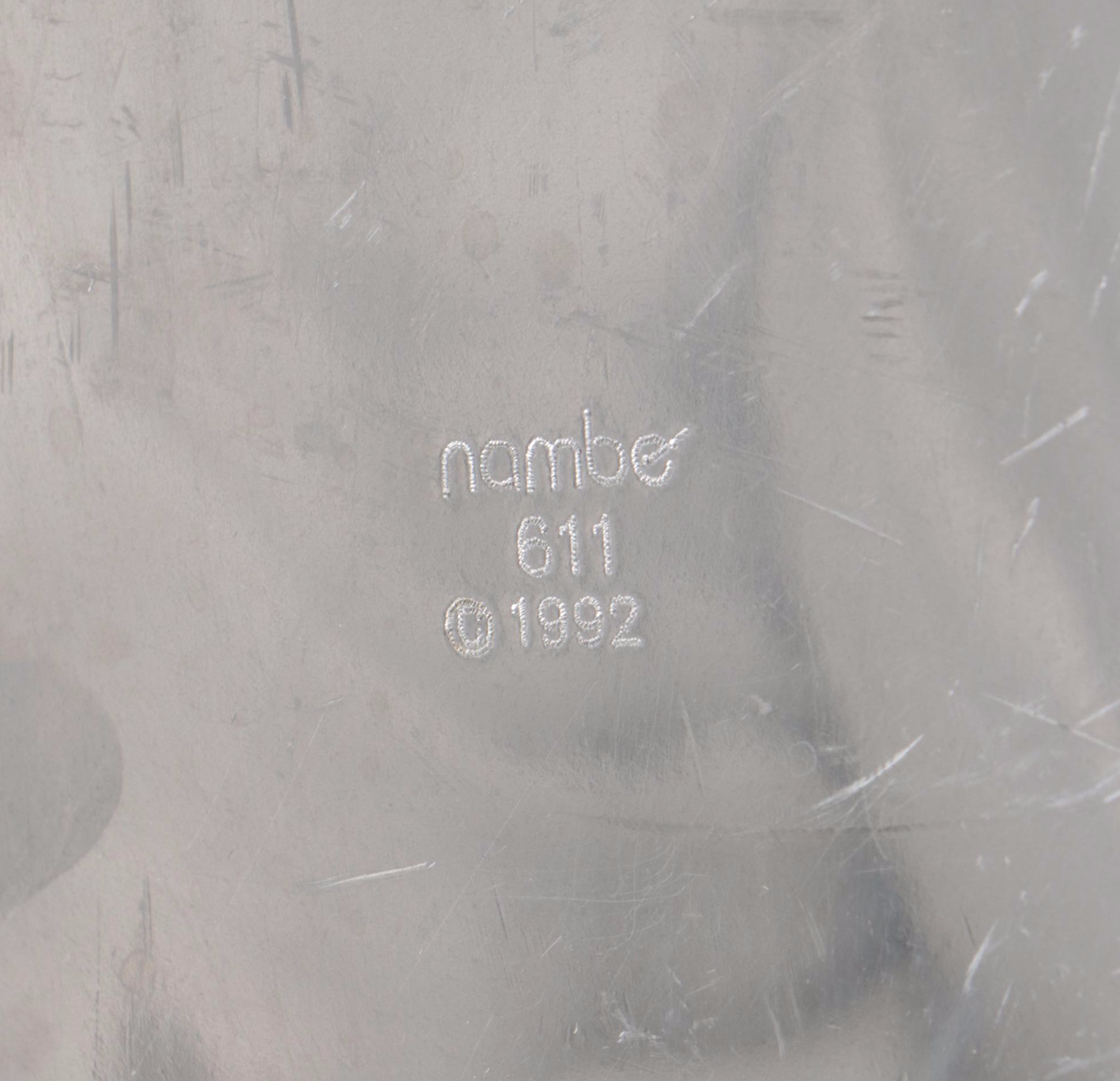 Modern Style Nambé Candlesticks and Chrome Serving Trays