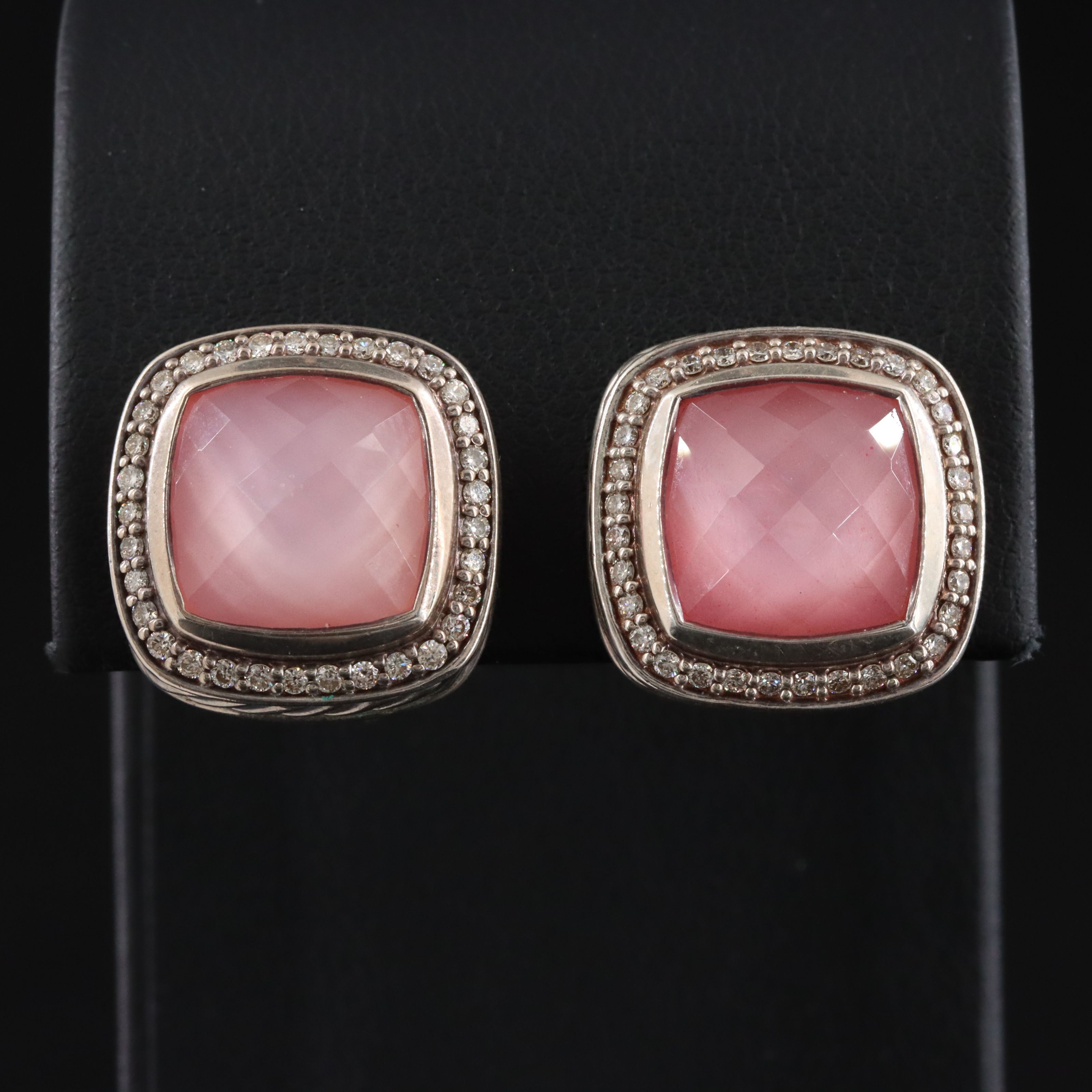 David Yurman Albion Sterling Quartz Doublet and CTW Diamond Earrings