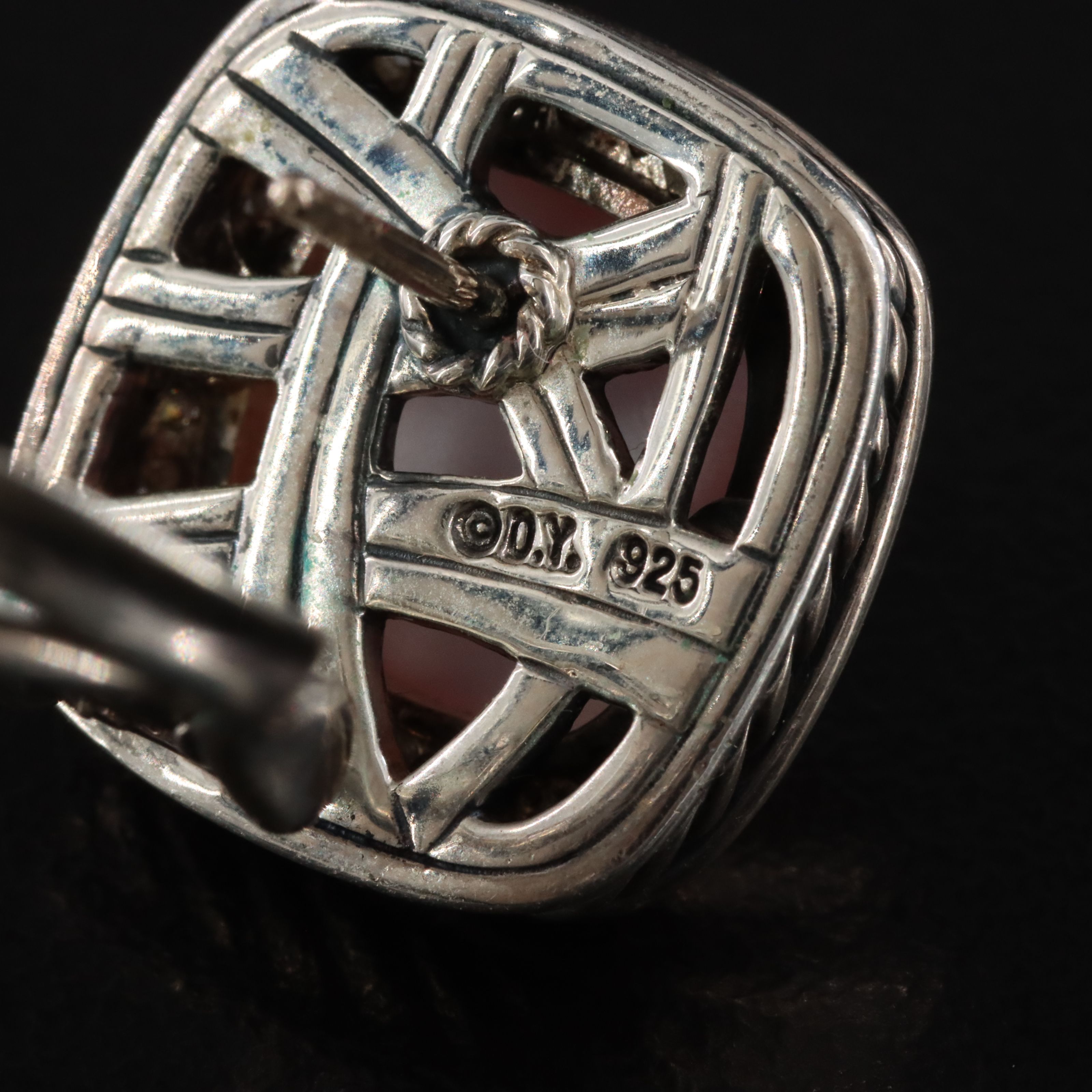 David Yurman Albion Sterling Quartz Doublet and CTW Diamond Earrings