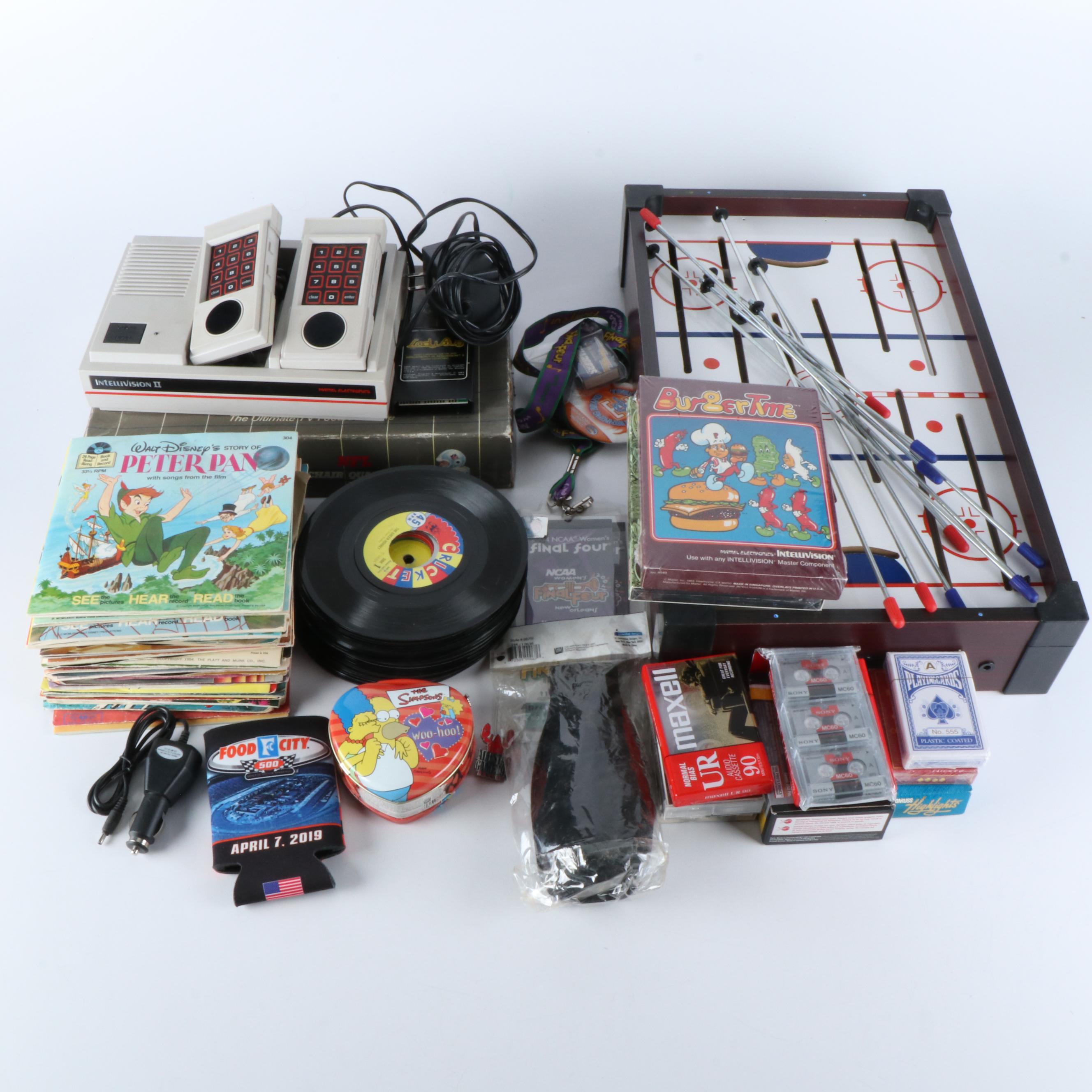 Walt Disney See-Hear-Read and Pop Music Singles, Hockey Foosball, and More