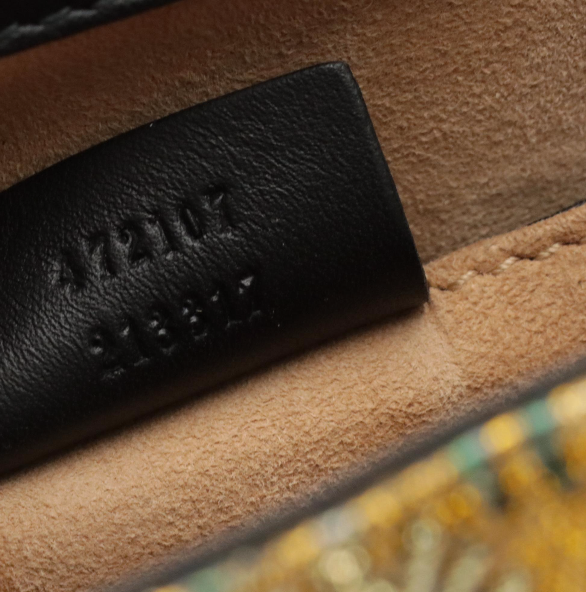 Gucci Sylvie Two-Way Bag in Metallic Brocade and Calfskin Leather