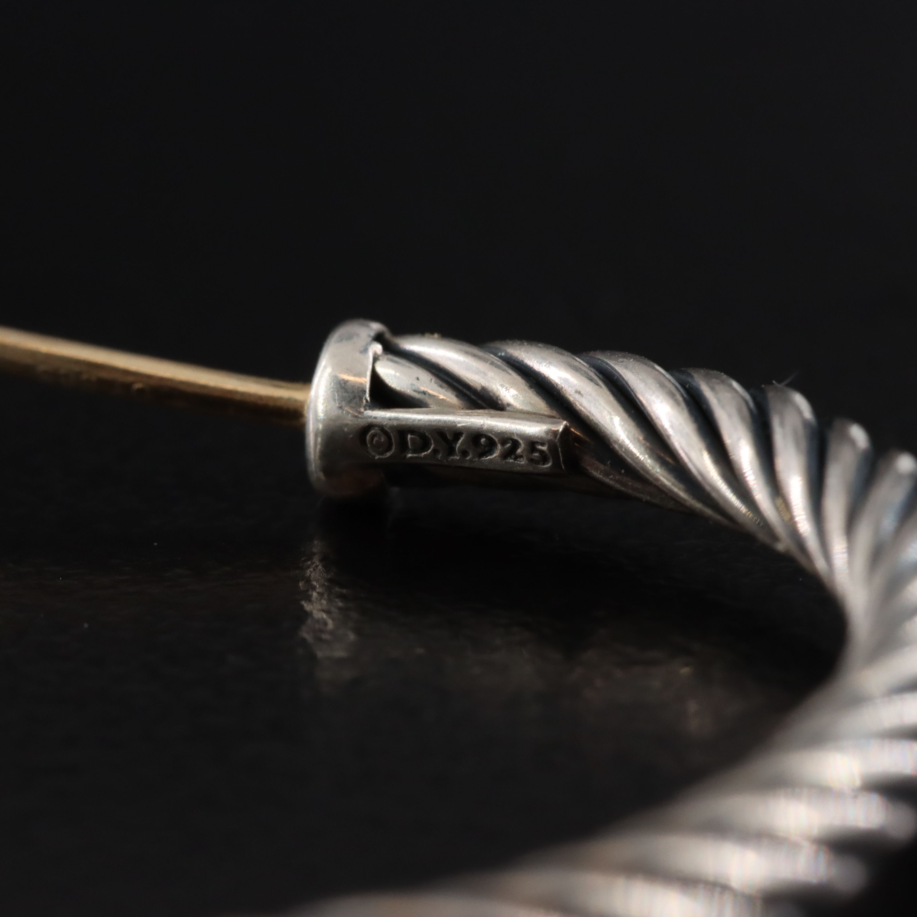 David Yurman Sterling Cable Hoop Earrings