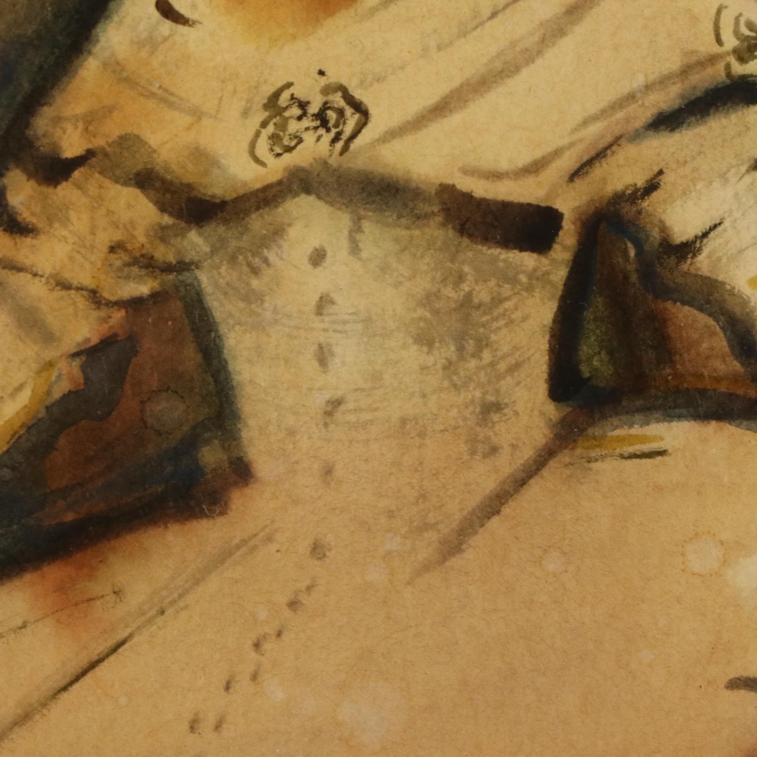 After Diego Velázquez Watercolor Painting "The Infanta Maria Theresa of Spain"