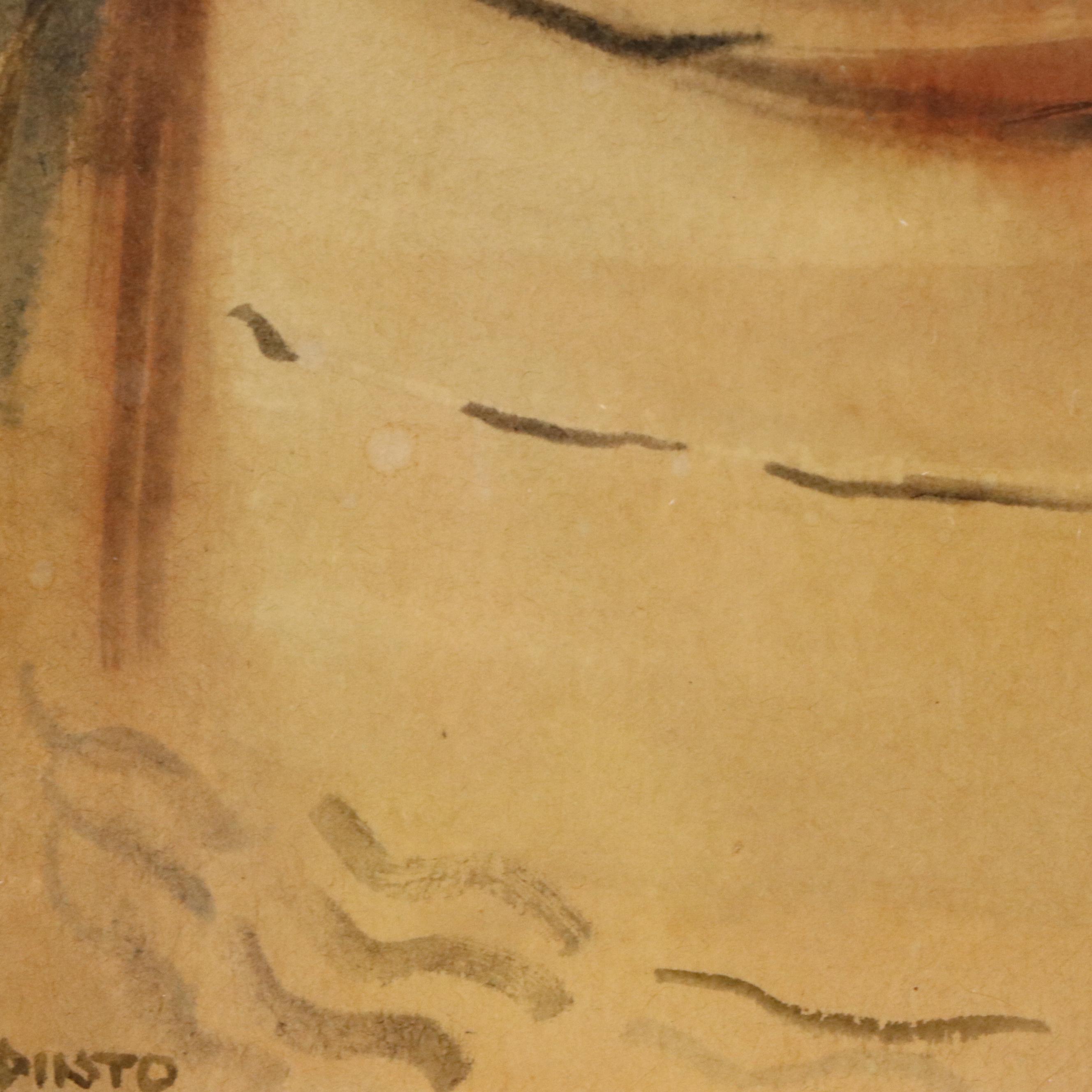 After Diego Velázquez Watercolor Painting "The Infanta Maria Theresa of Spain"