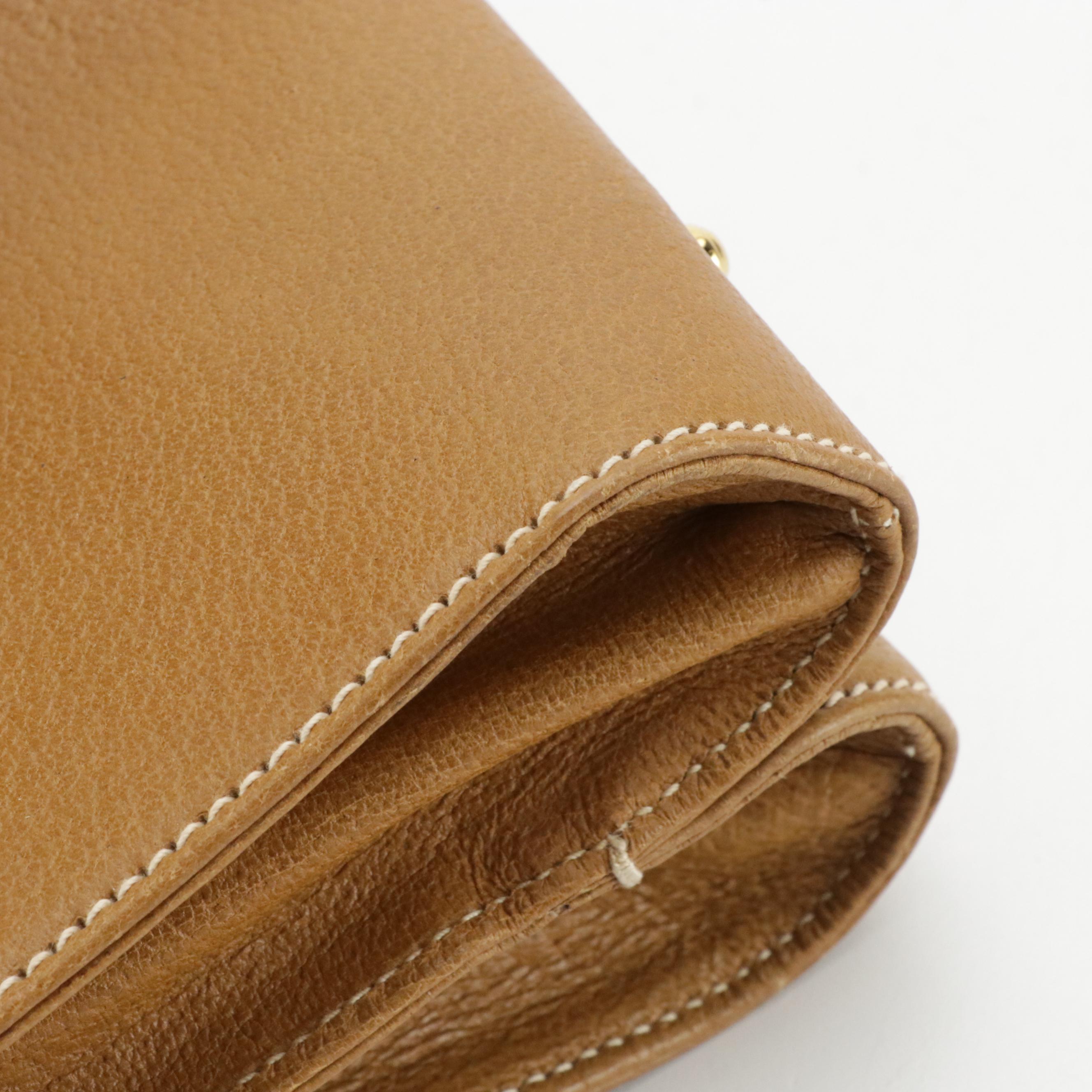 Gucci Vintage Buckle Flap Bag in Brown Cinghiale Leather