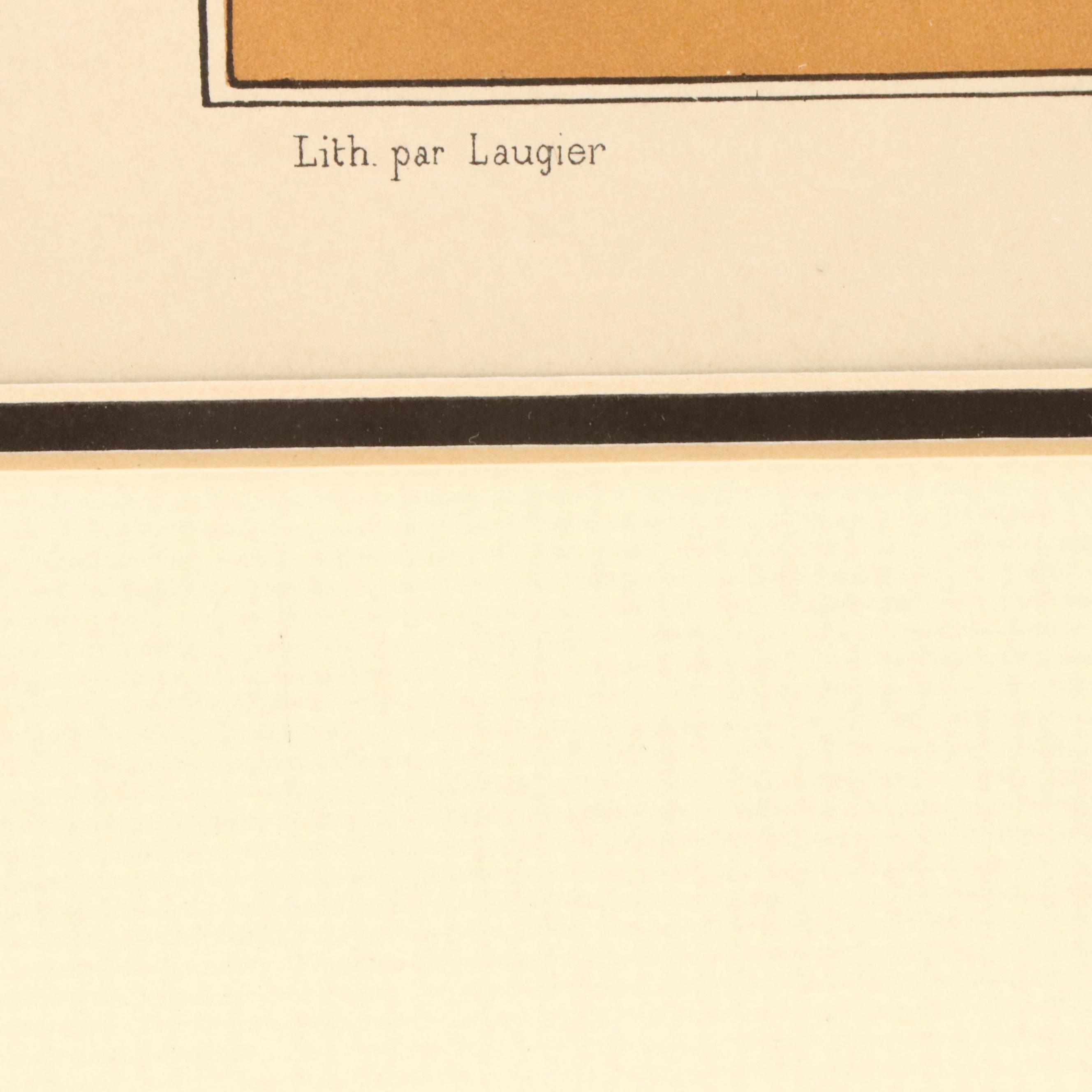 Chromolithograph Plate With Arabic Motif from "La Décoration Arabe," 1885