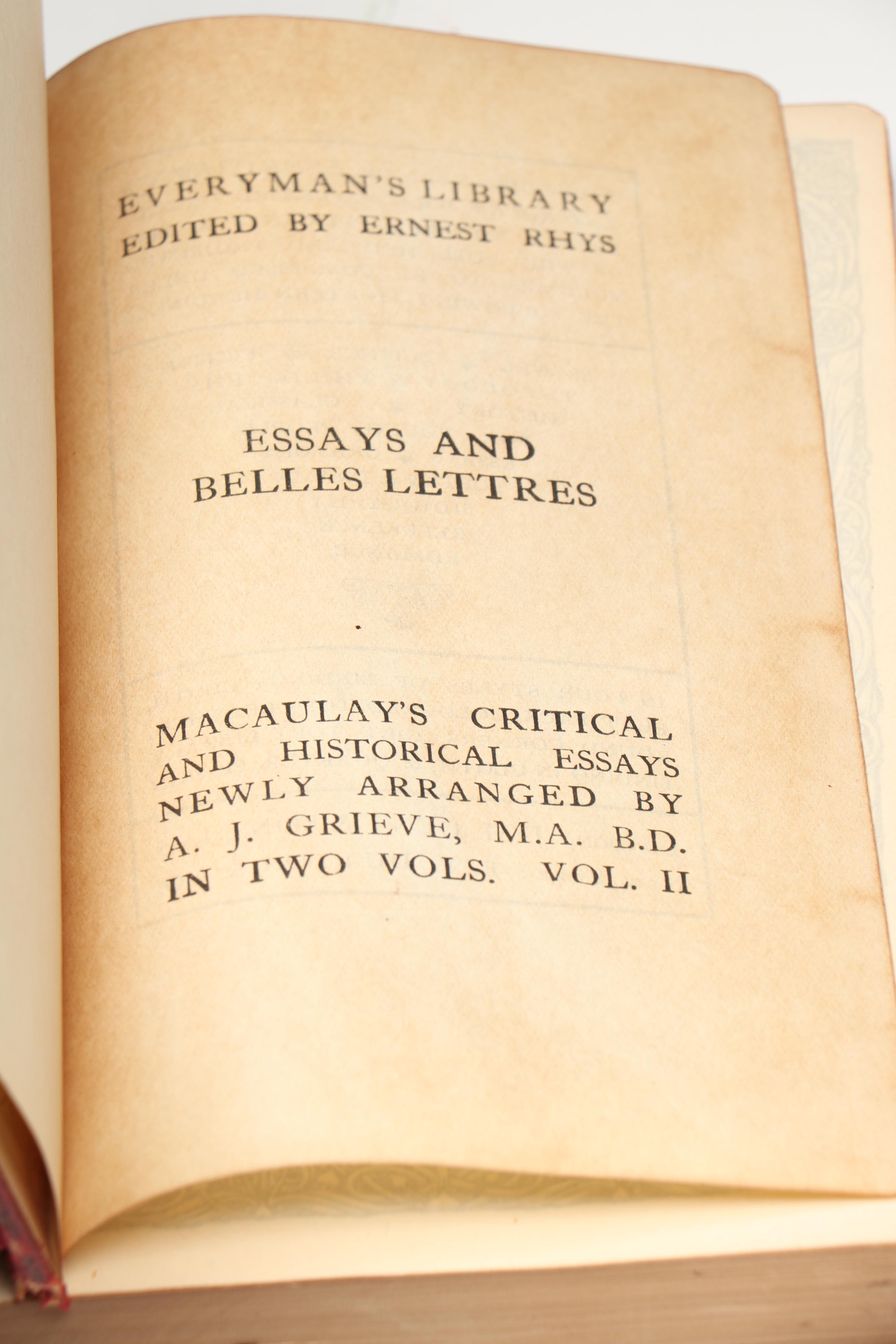Everyman's Library Shakespeare, Franklin and More Classics, Early 20th Century