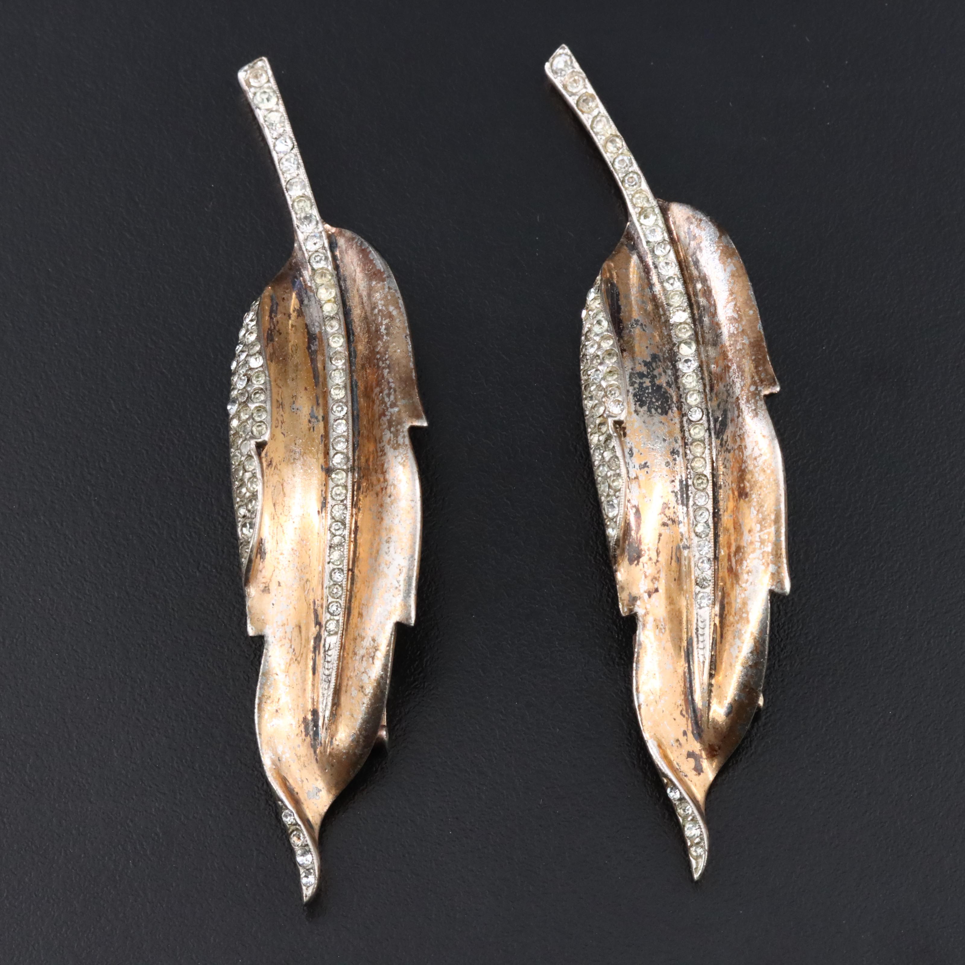 Crown Trifari Dress Pins with Foilbacks