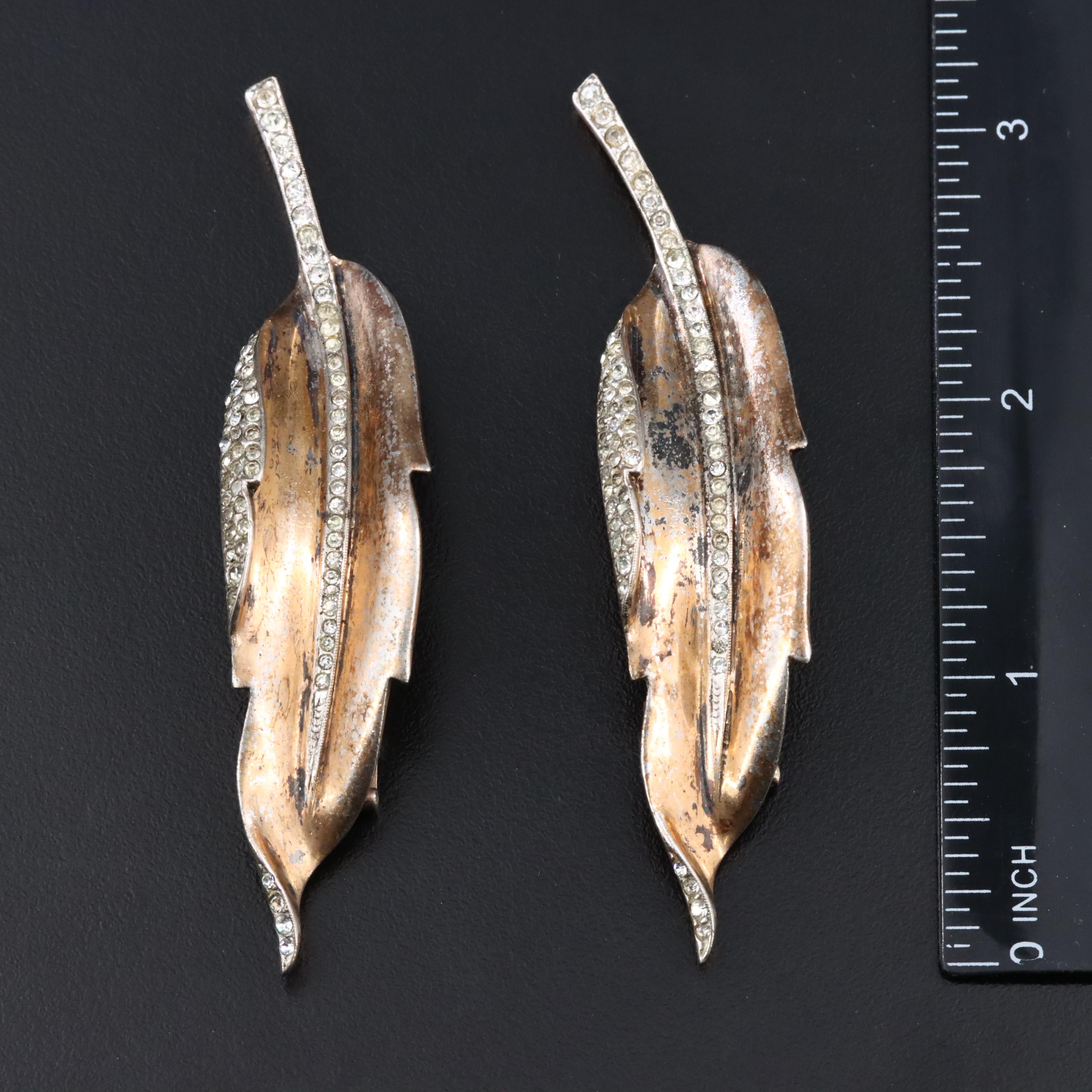 Crown Trifari Dress Pins with Foilbacks