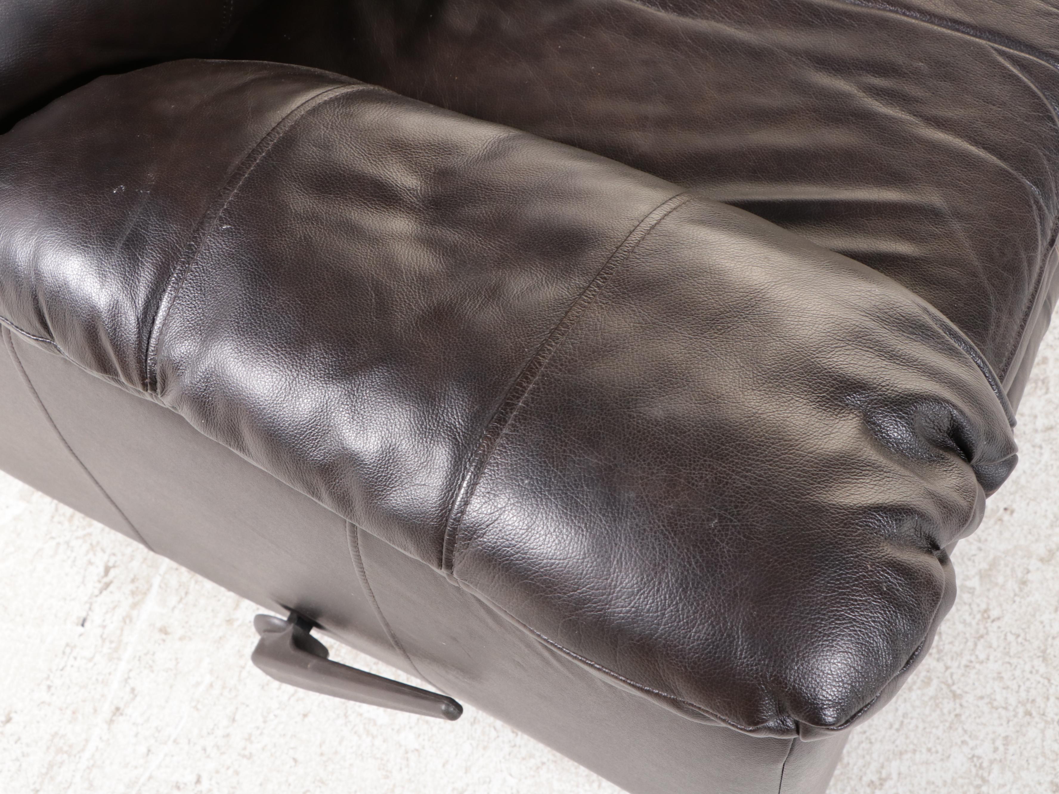 Overstuffed Faux Leather Recliner