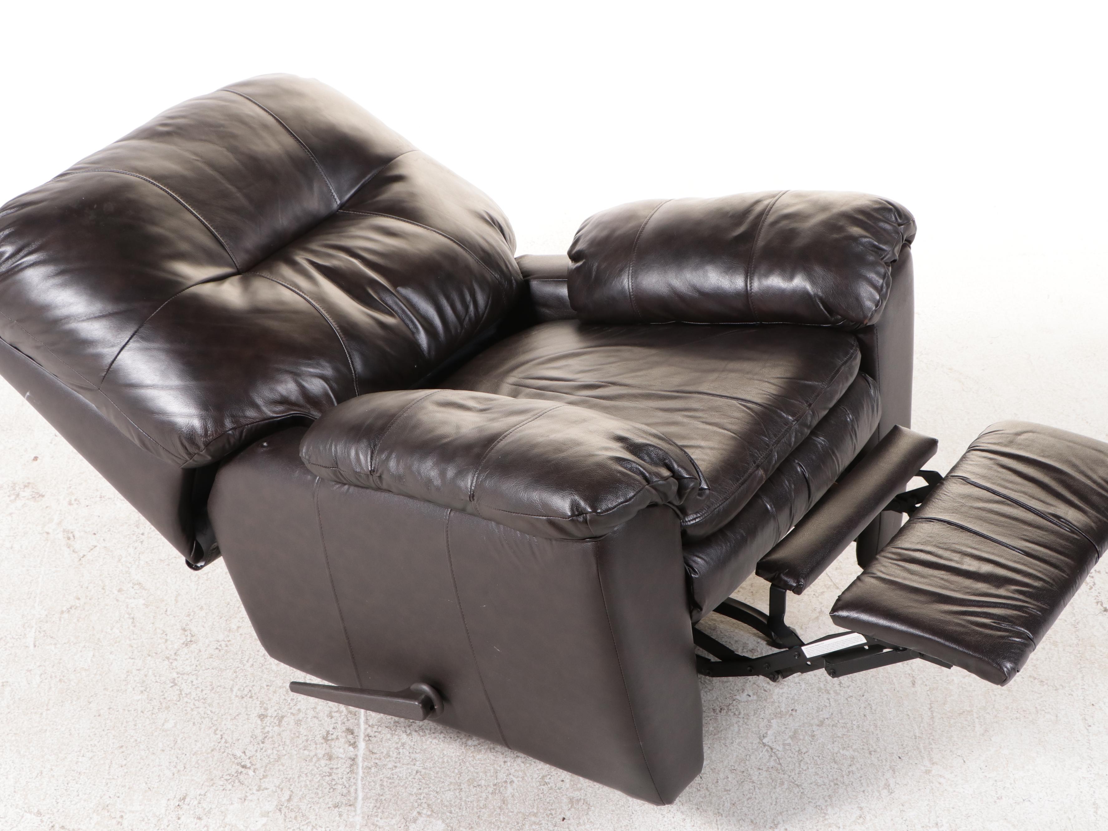 Overstuffed Faux Leather Recliner