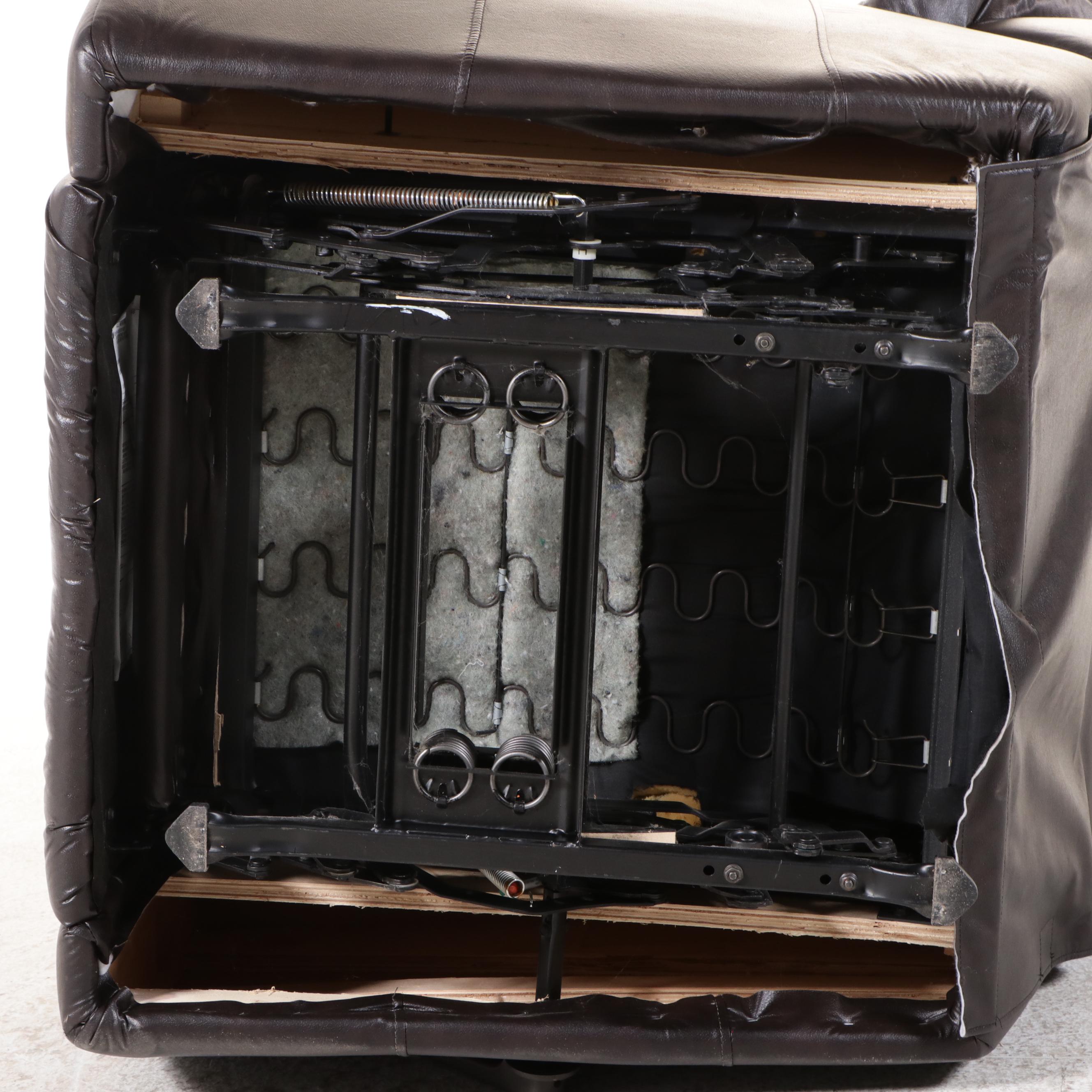 Overstuffed Faux Leather Recliner