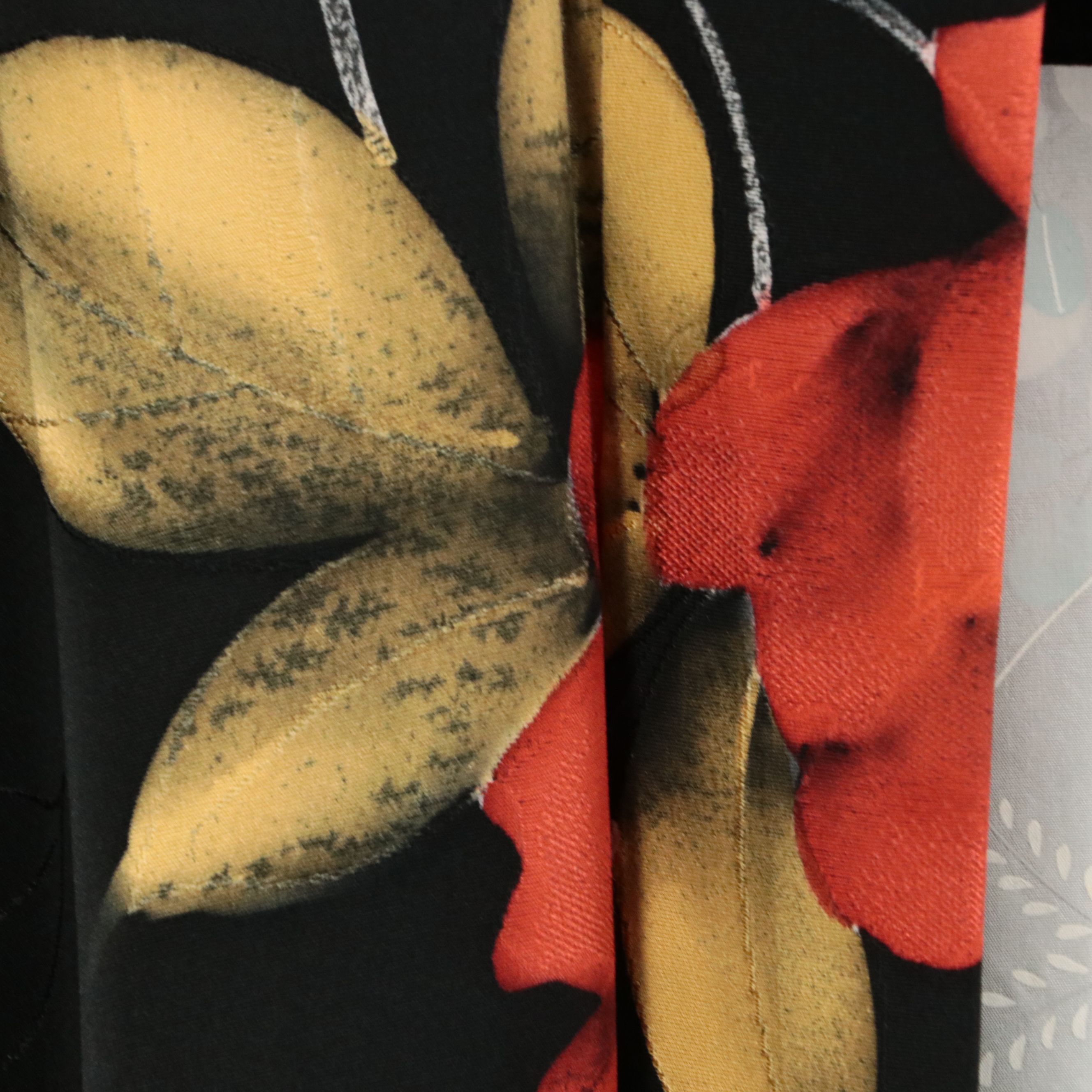 Japanese Haori Jackets in Floral and Red and Black Patterned Silk