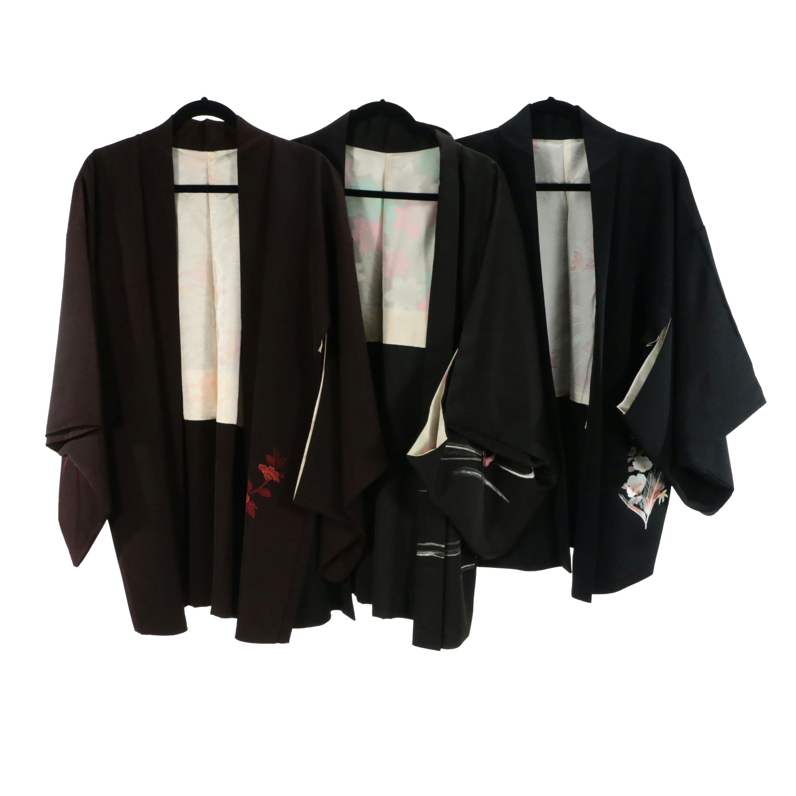 Japanese Haori in Silk with Hand-Painting