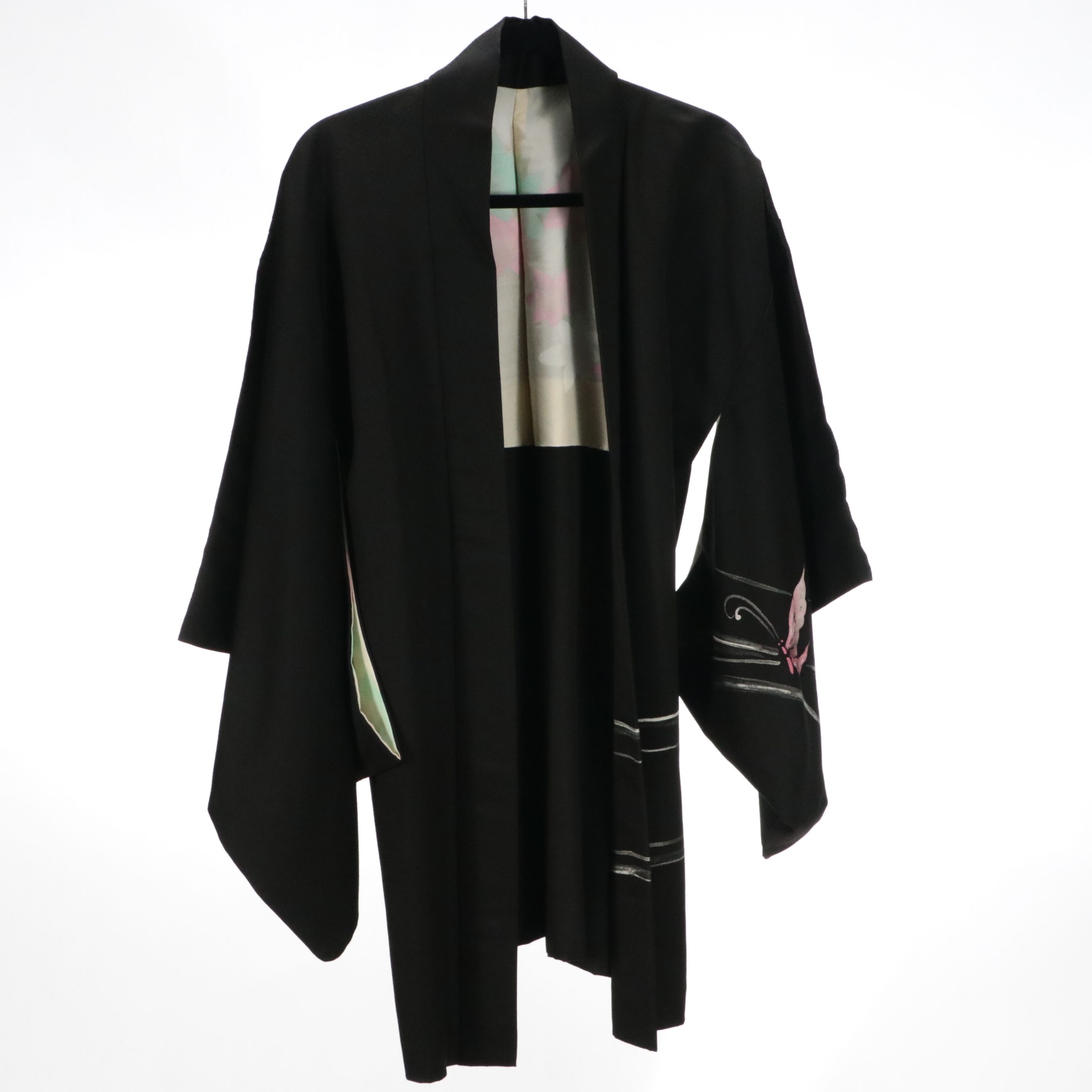 Japanese Haori in Silk with Hand-Painting