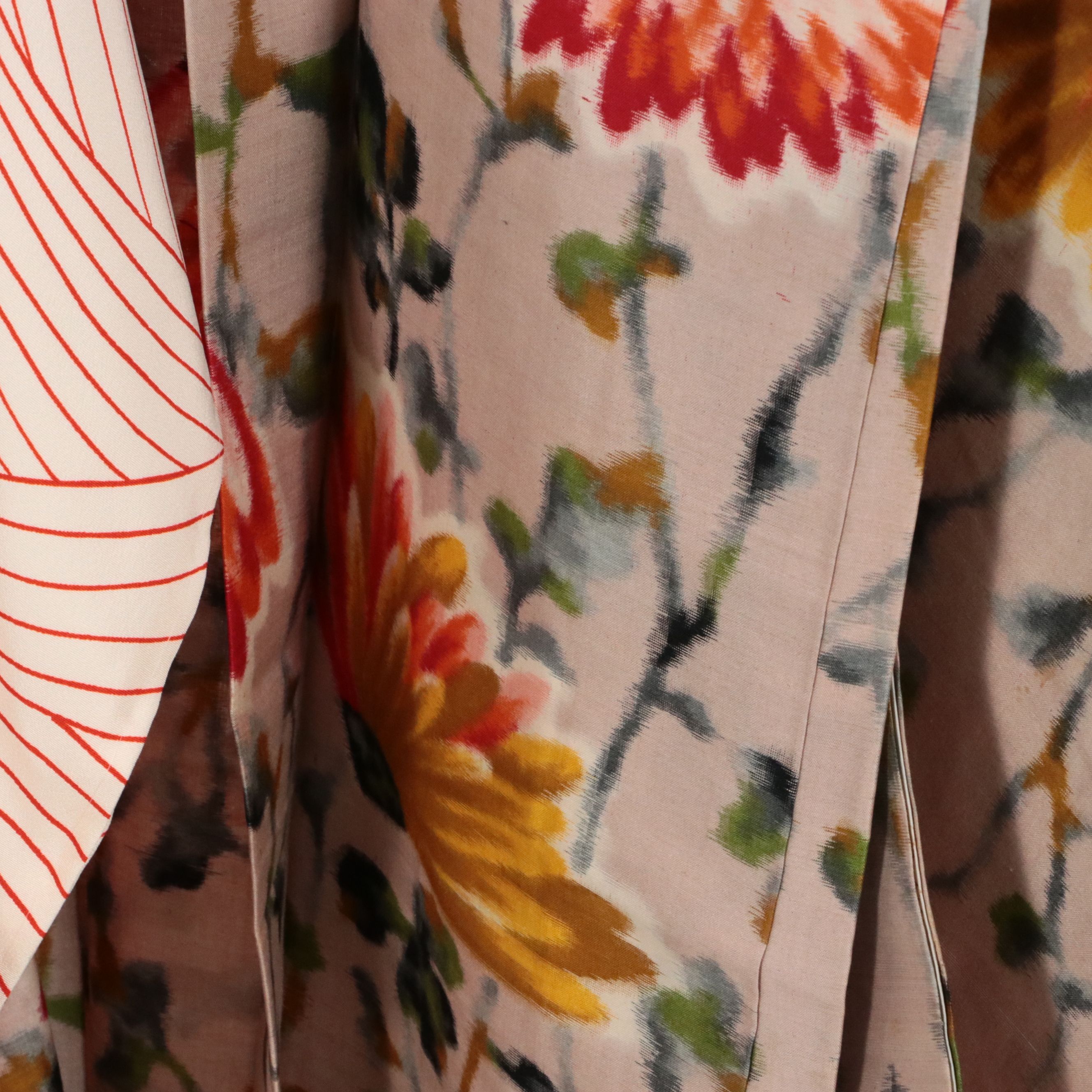 Japanese Haori Jackets in Kusudama & Kiku Printed Silk and Cherry Blossom Cotton