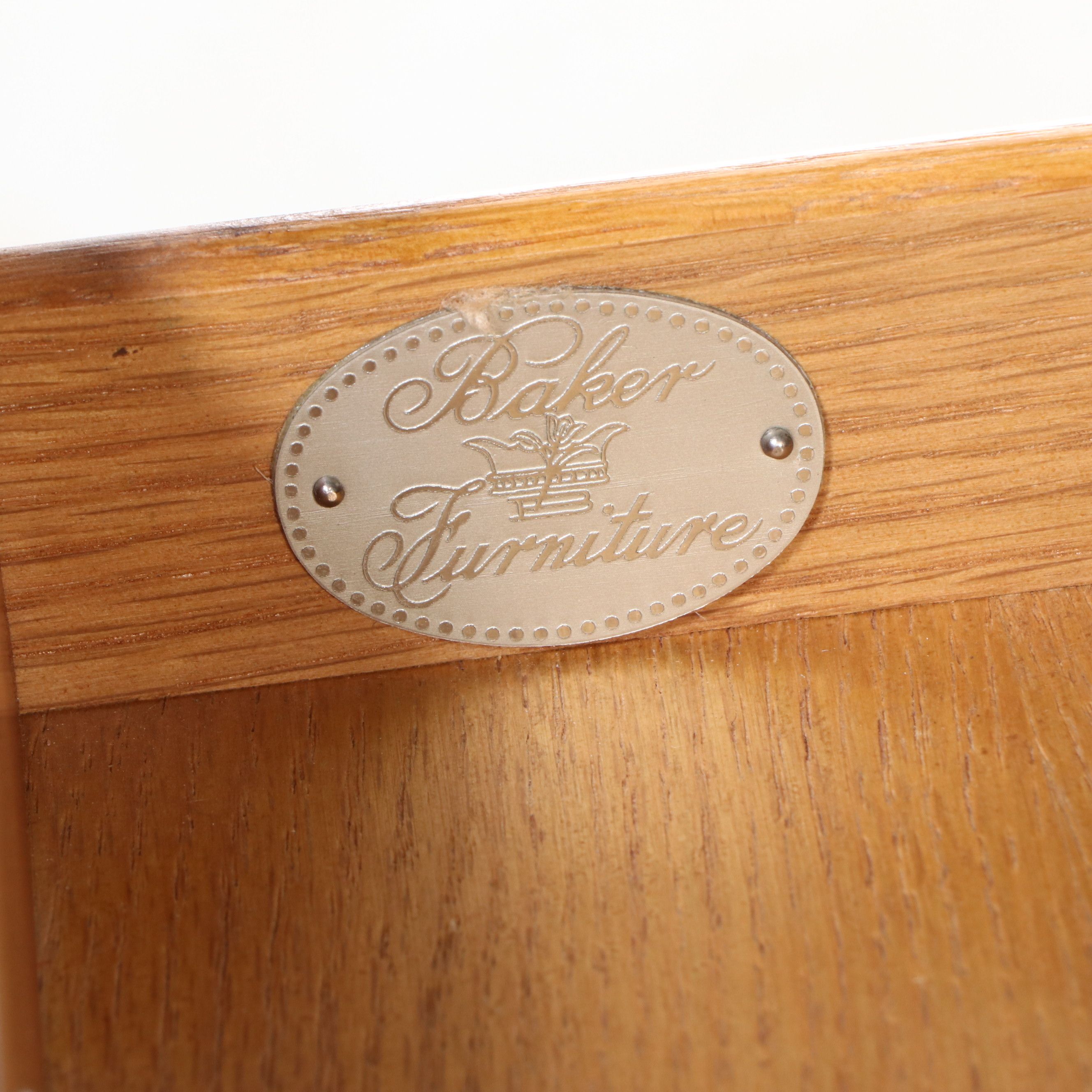 Baker Furniture Neoclassical Style Burl Wood Writing Table