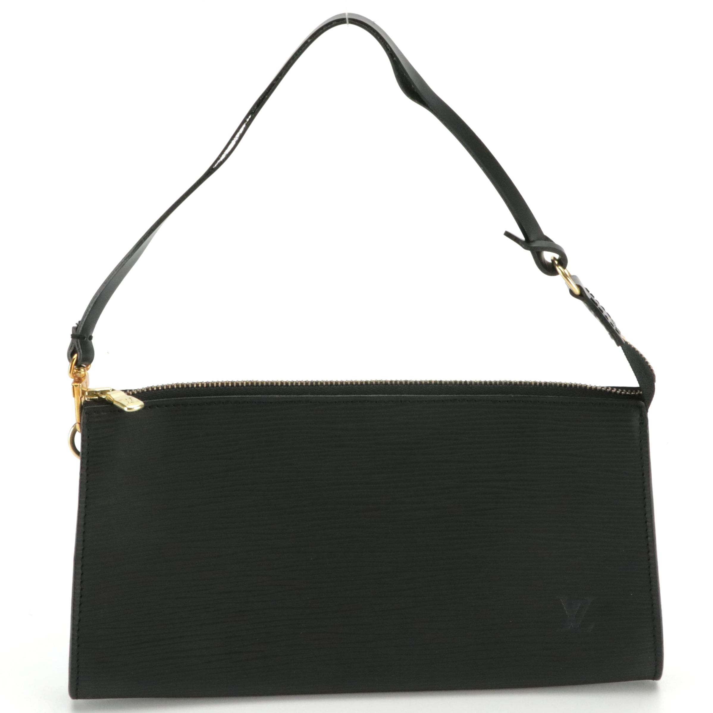 Louis Vuitton Pochette Accessoires Bag in Black Epi Leather
