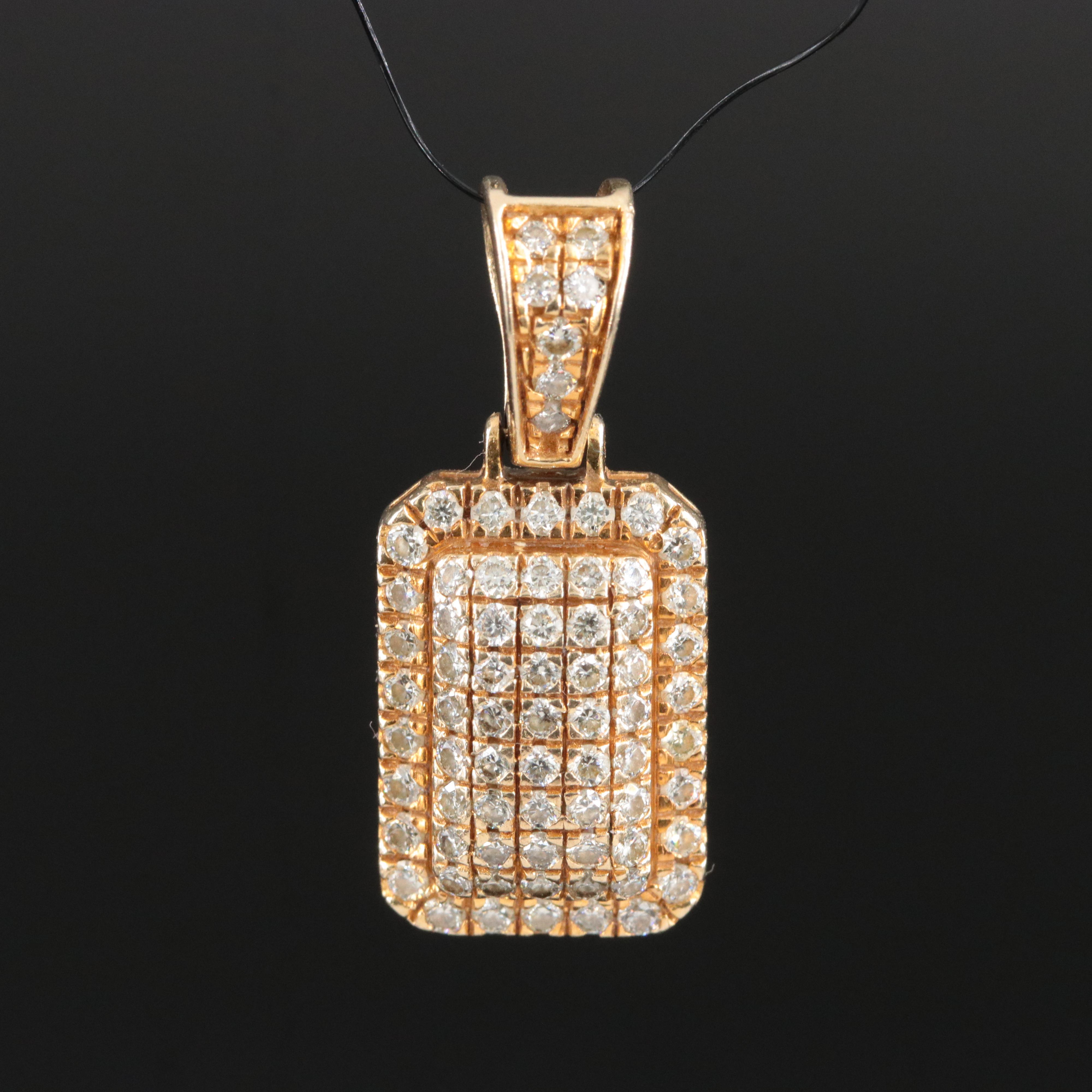 10K 1.02 CTW Diamond Pendant