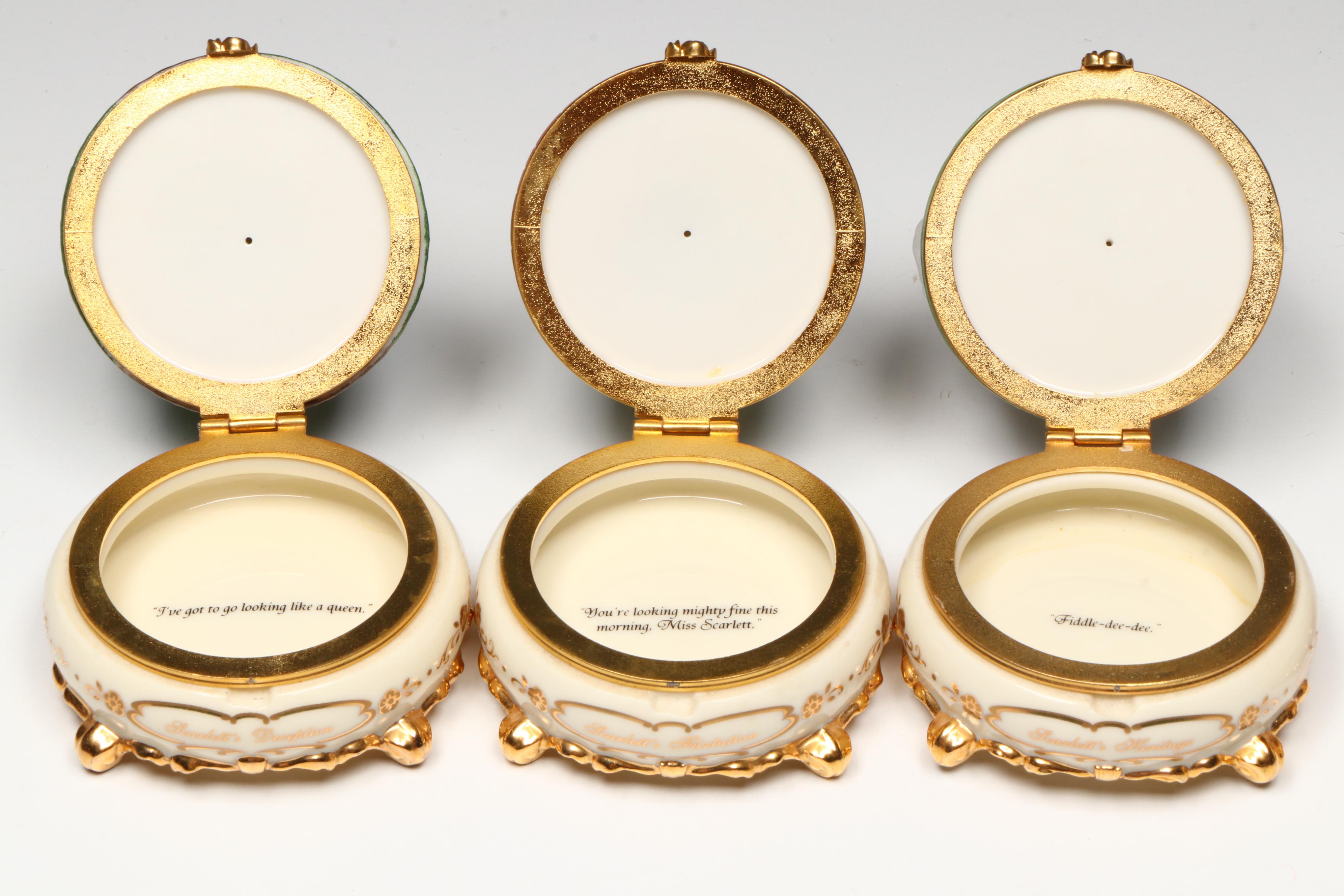 "Gone with the Wind" Scarlett O'Hara Figurines and Ceramic Decorative Boxes