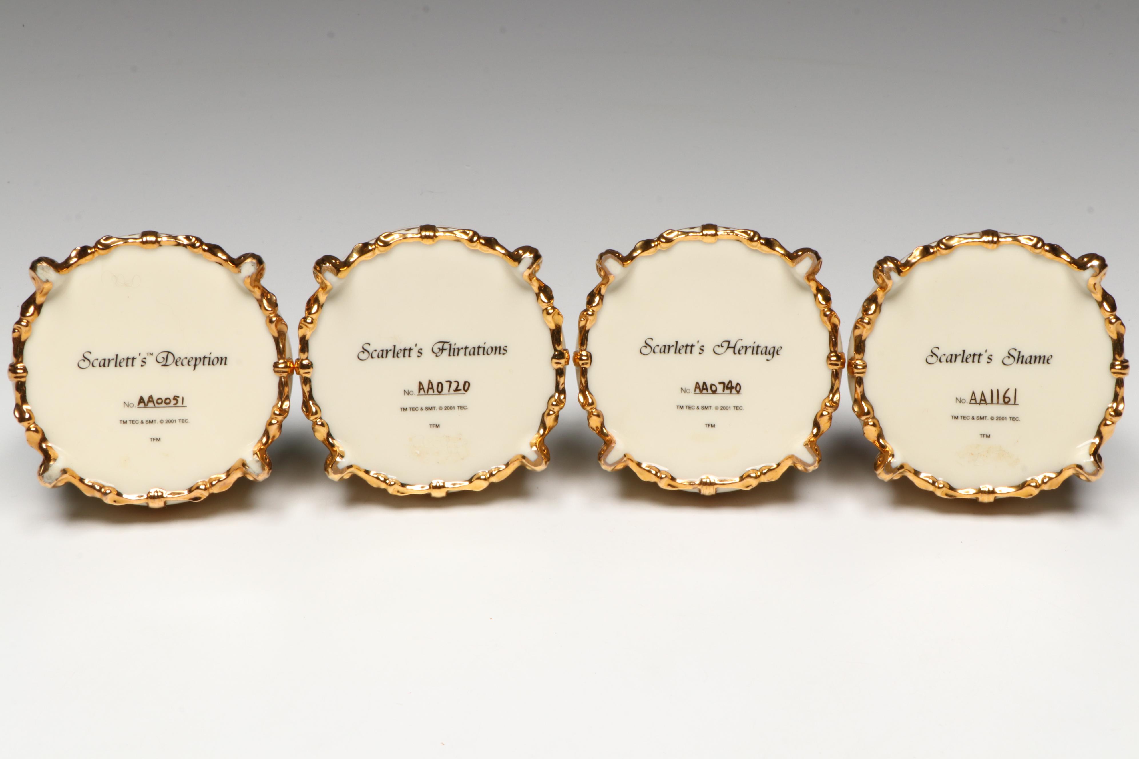 "Gone with the Wind" Scarlett O'Hara Figurines and Ceramic Decorative Boxes