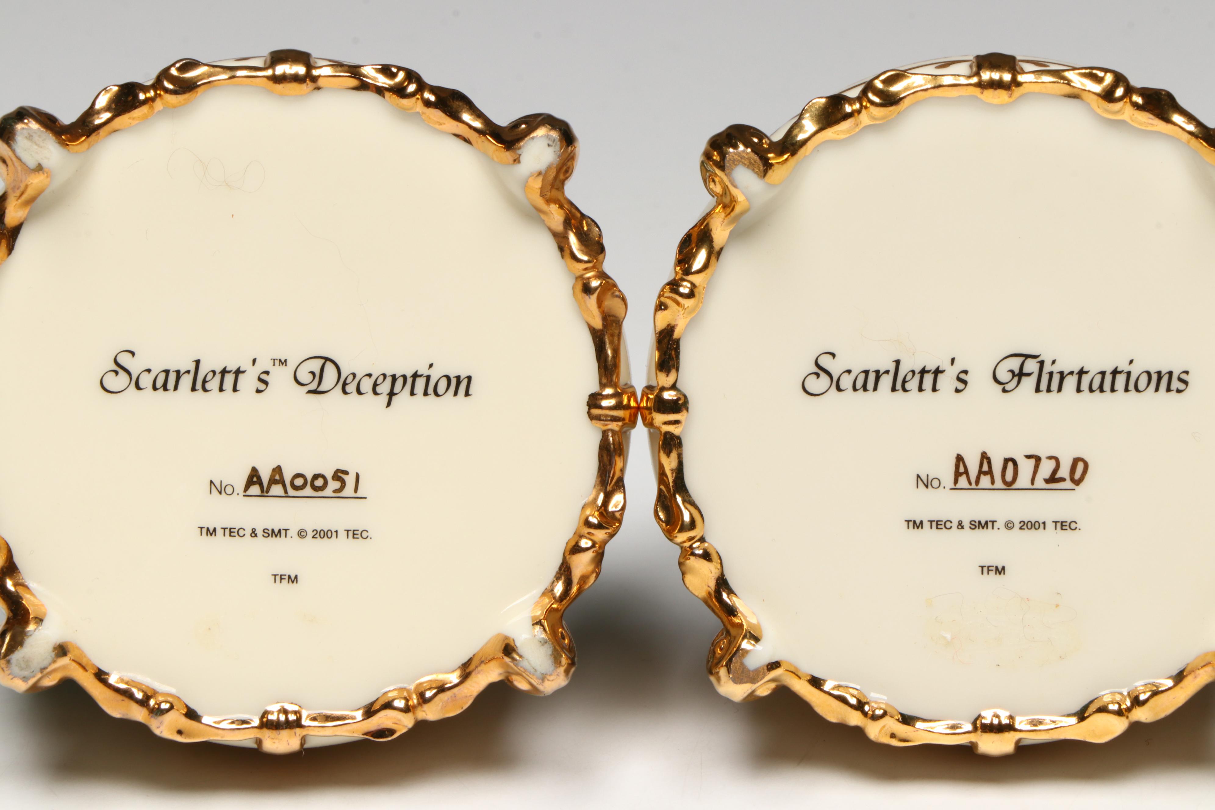 "Gone with the Wind" Scarlett O'Hara Figurines and Ceramic Decorative Boxes