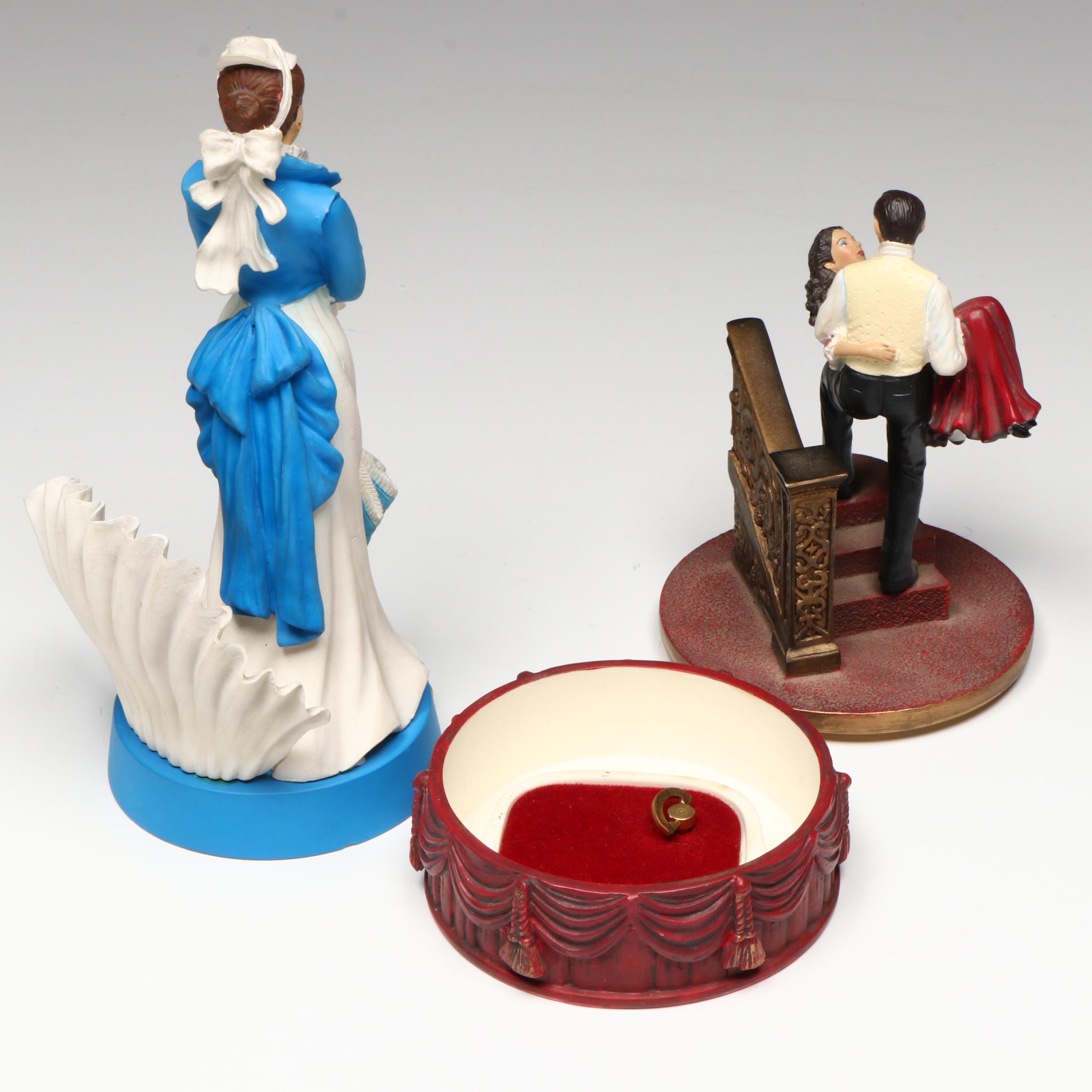 "Gone with the Wind" Scarlett O'Hara Figurines and Ceramic Decorative Boxes