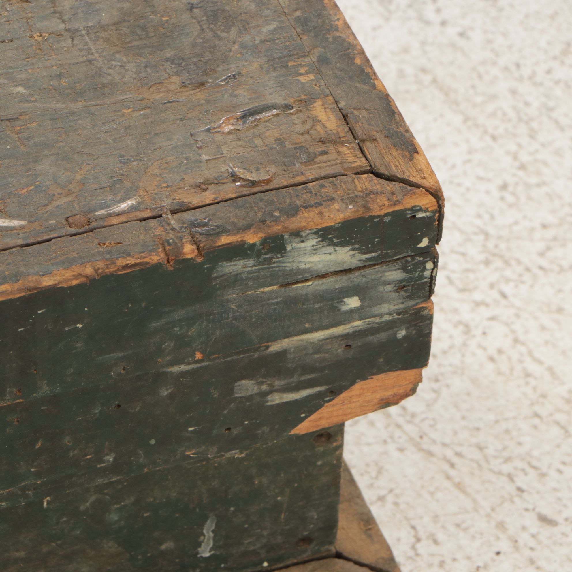 American Primitive Painted Wooden Tool Chests with Assorted Tools