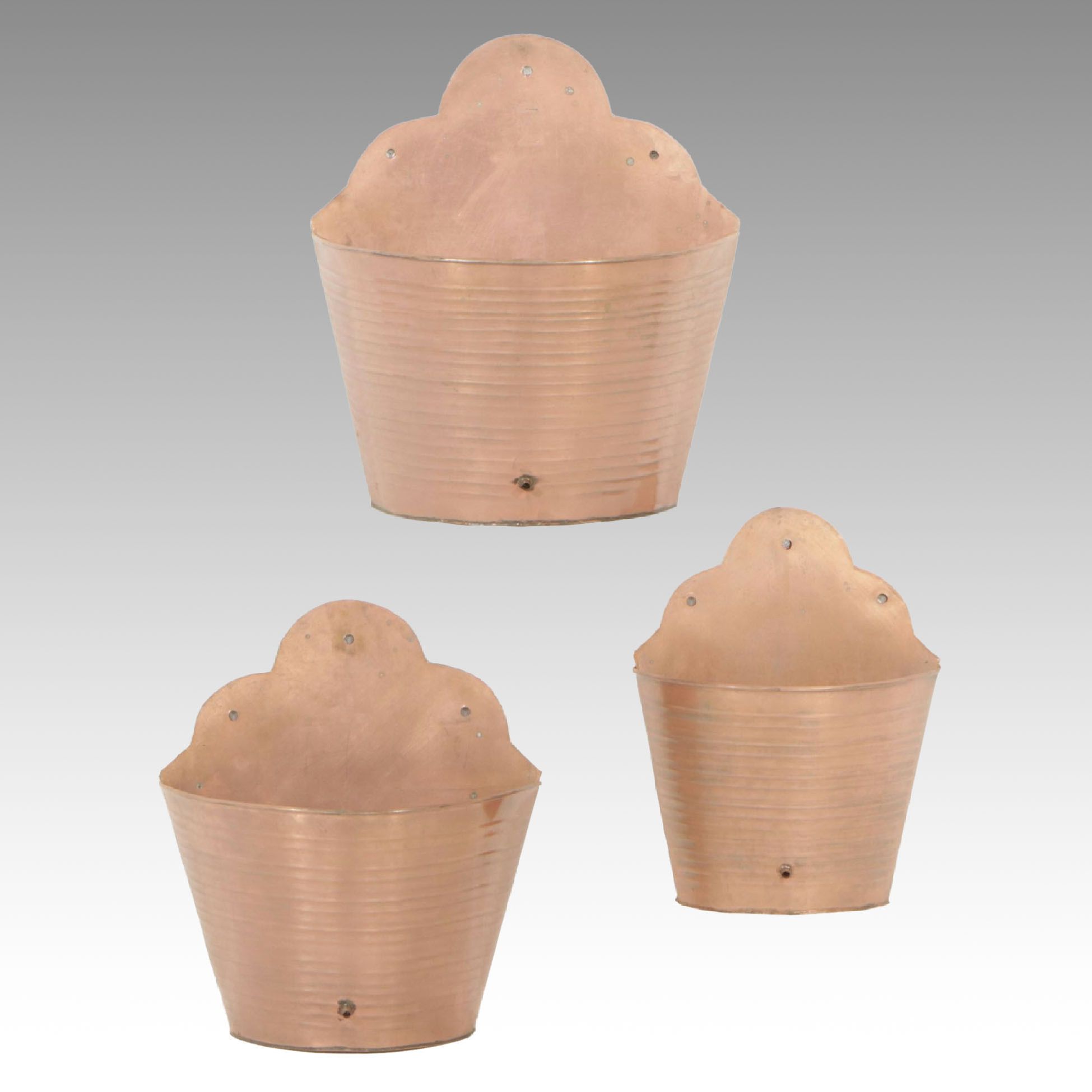 Metal Three-Piece Wall Planters