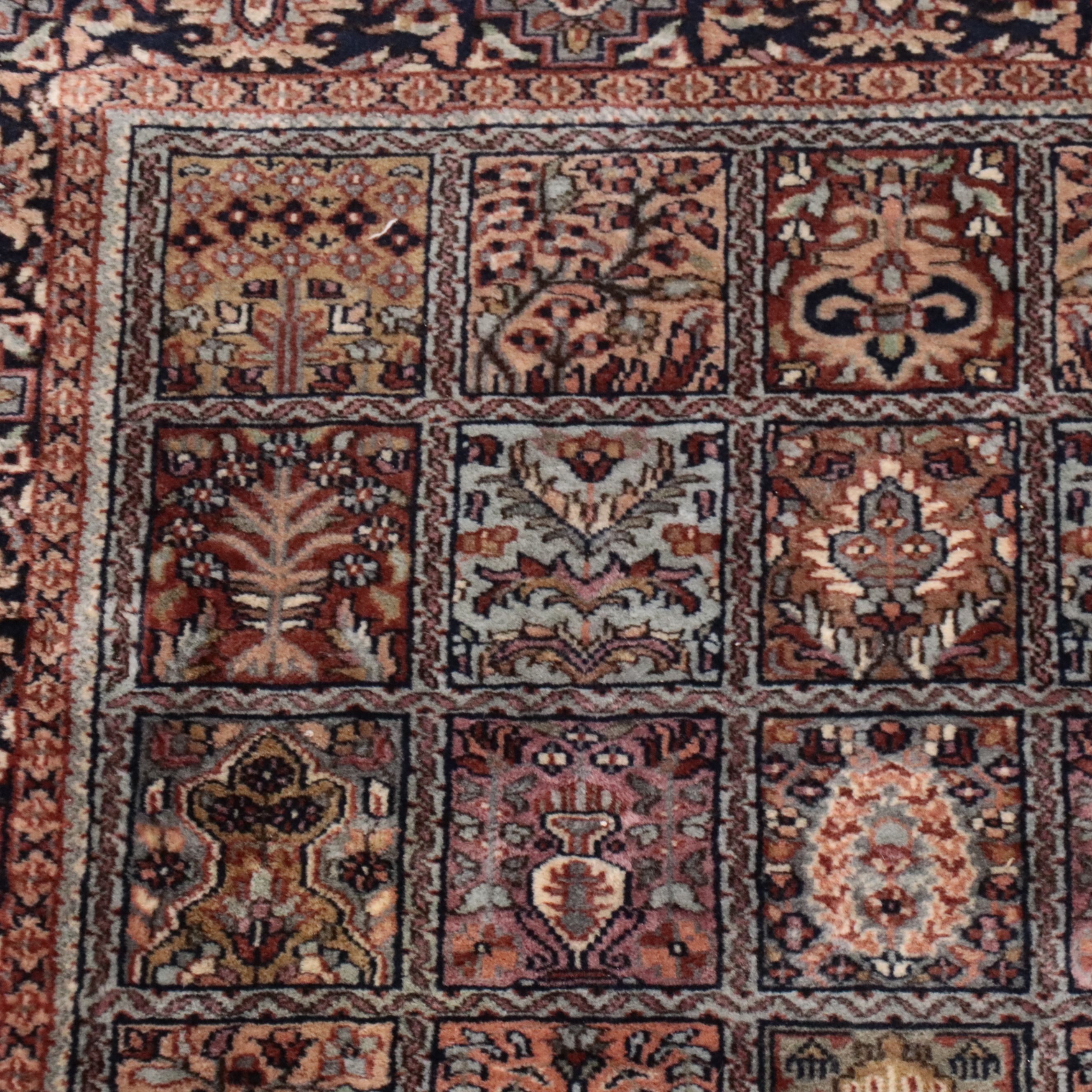 4'1 x 6'6 Hand-Knotted Indian Kashmir Area Rug