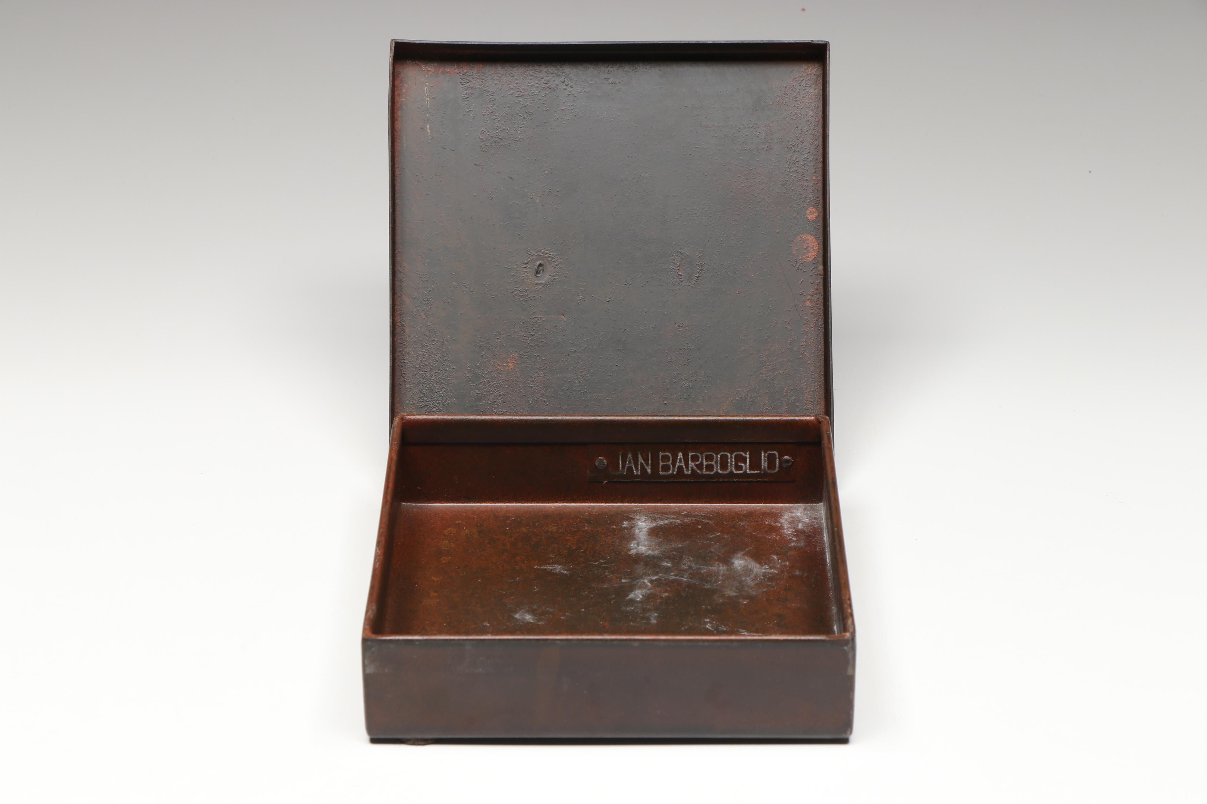 Jan Barboglio Carlotta Iron Box with Byzantium Style Agnus Dei Figurine