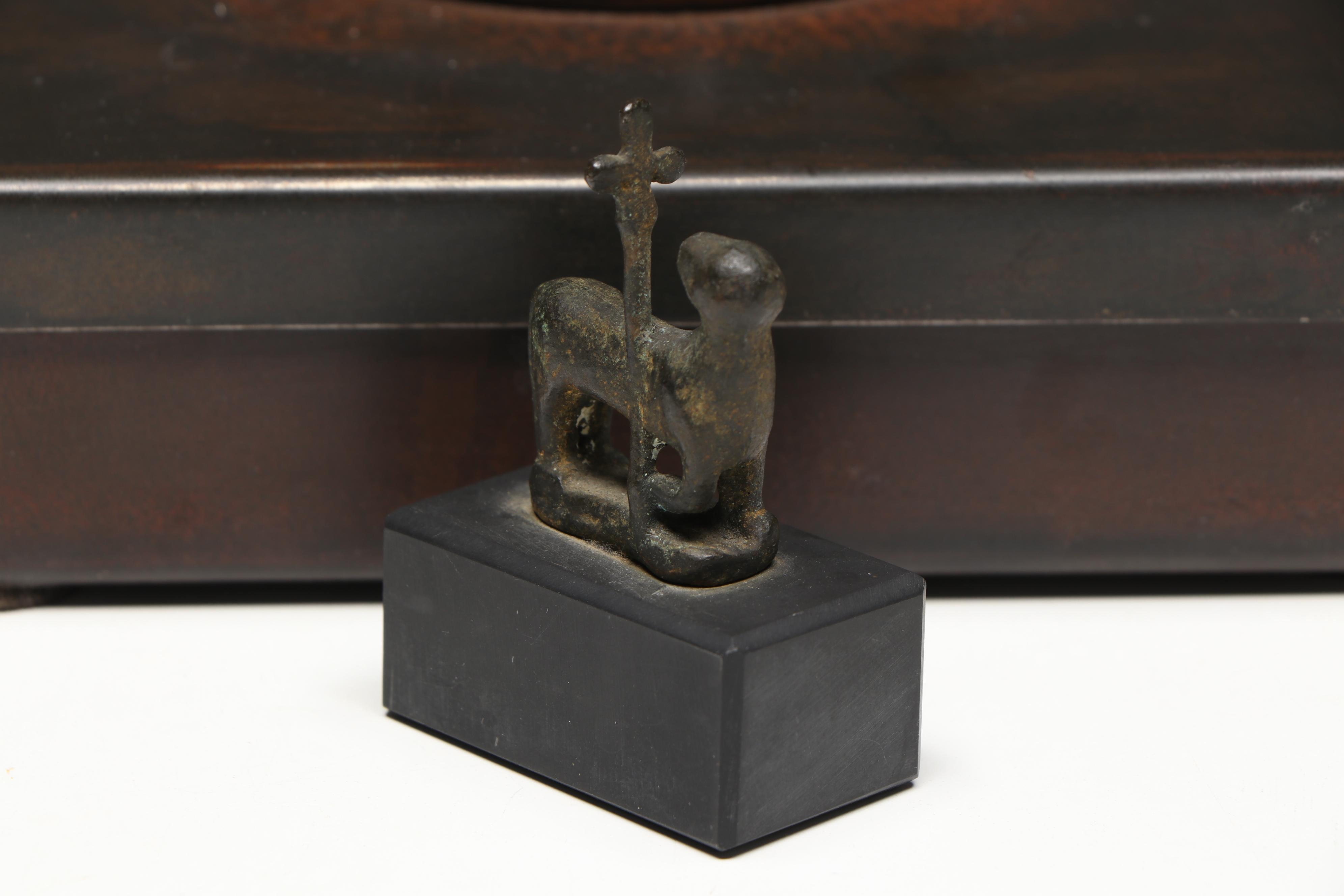 Jan Barboglio Carlotta Iron Box with Byzantium Style Agnus Dei Figurine