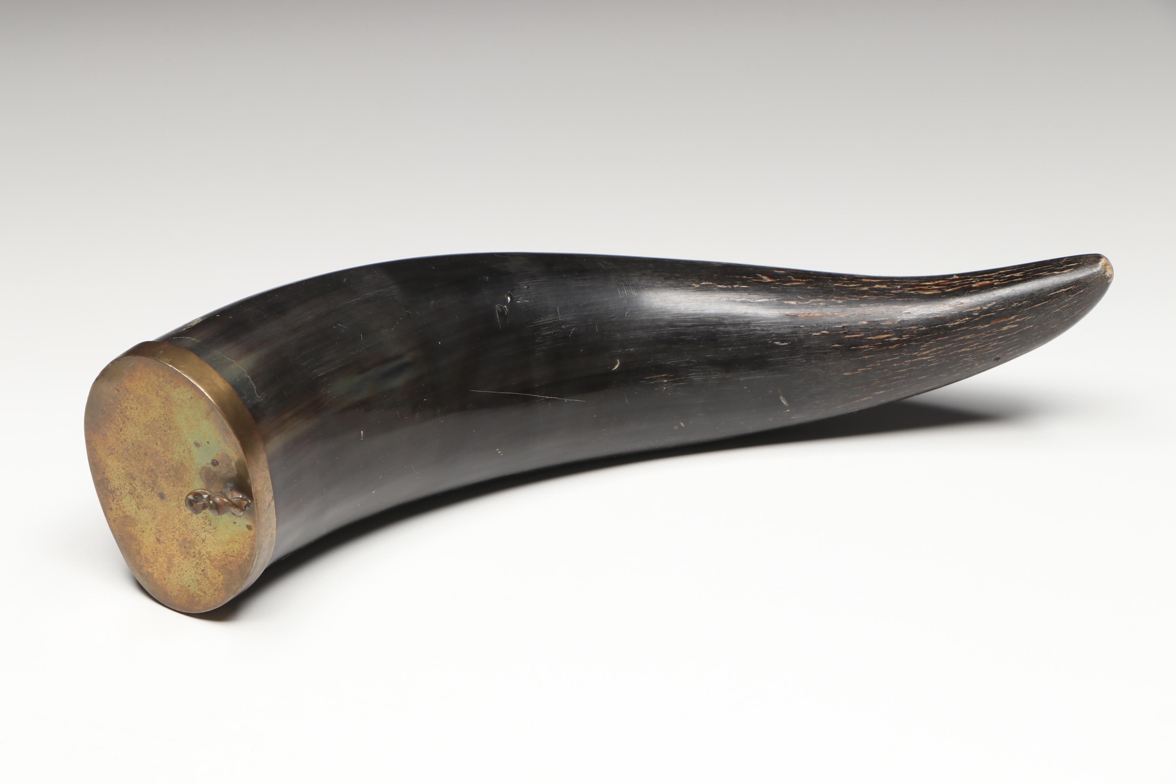 Cattle Horn Handled Magnifying Glass with Other Decorative Horn