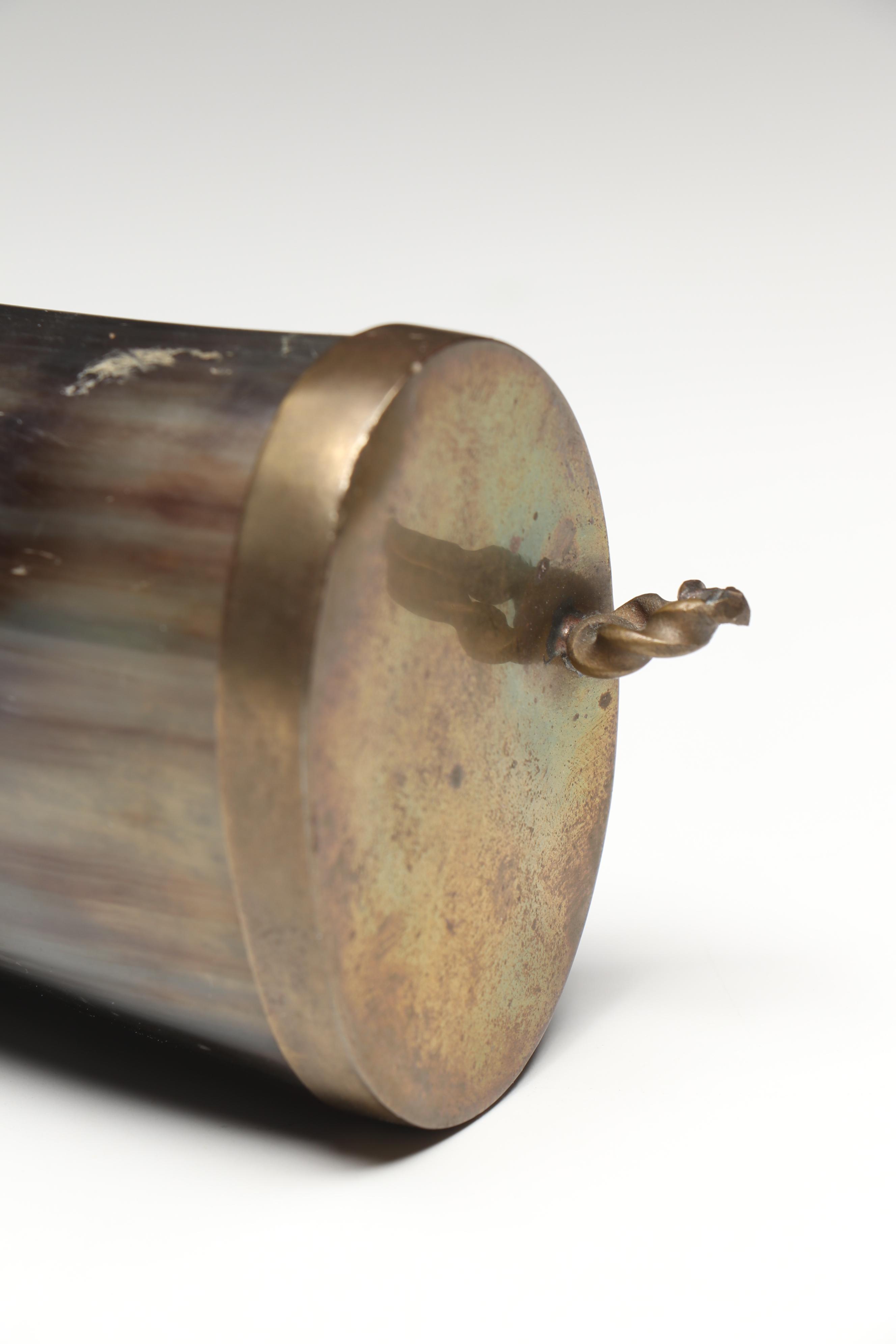 Cattle Horn Handled Magnifying Glass with Other Decorative Horn