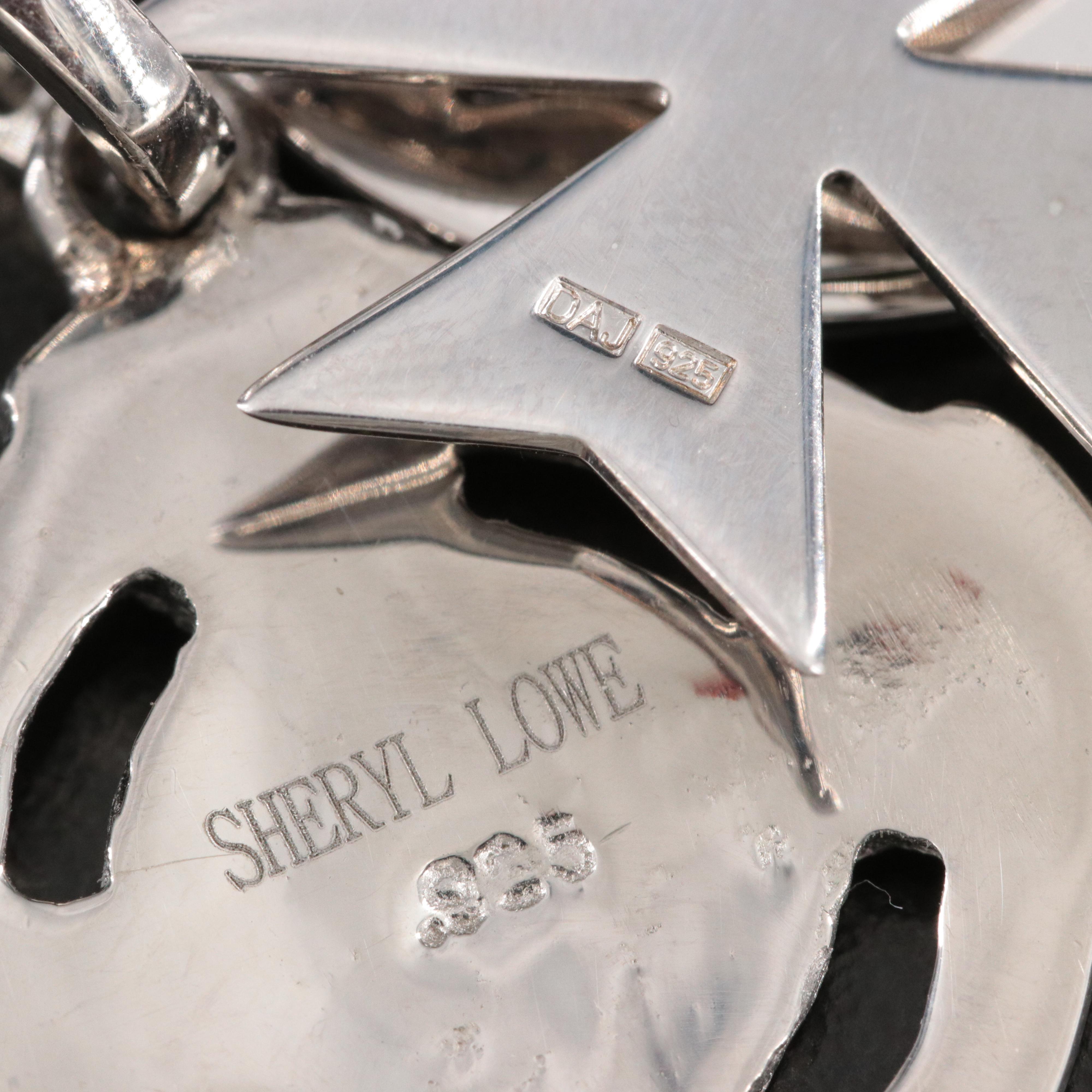 Sheryl Lowe Sterling Pendants Including "Mr. Lowe", Turquoise, and Crosses