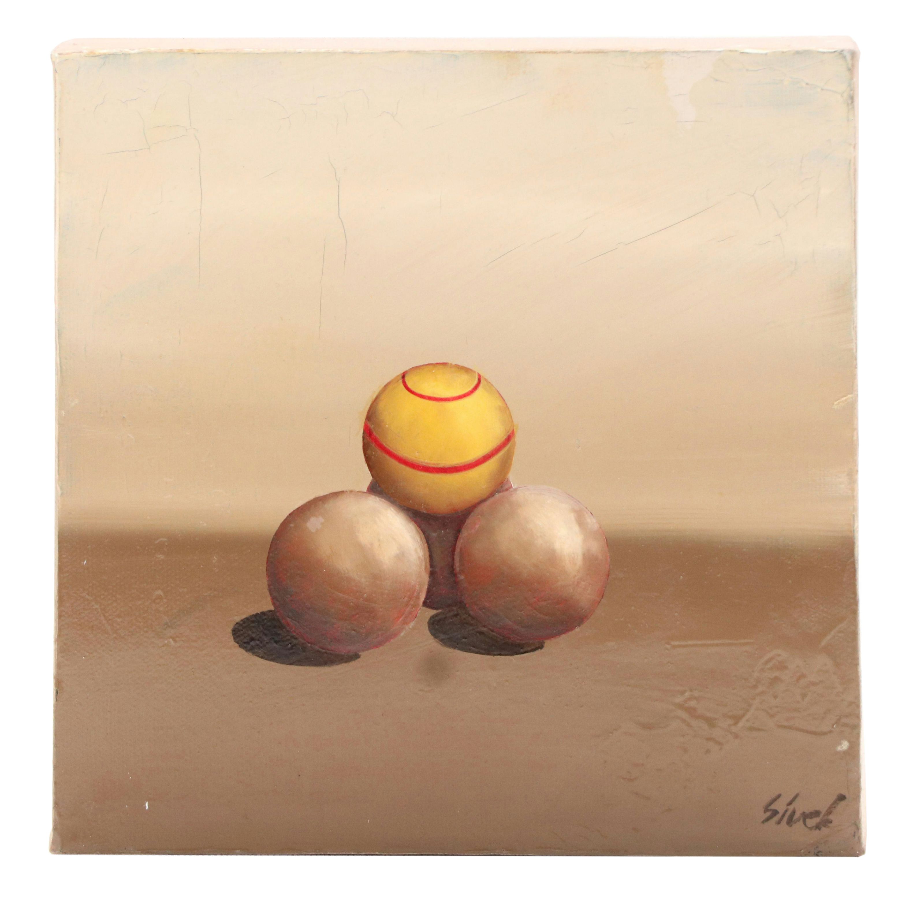 Marketa Sivek Still Life Oil Painting of Bocce Balls