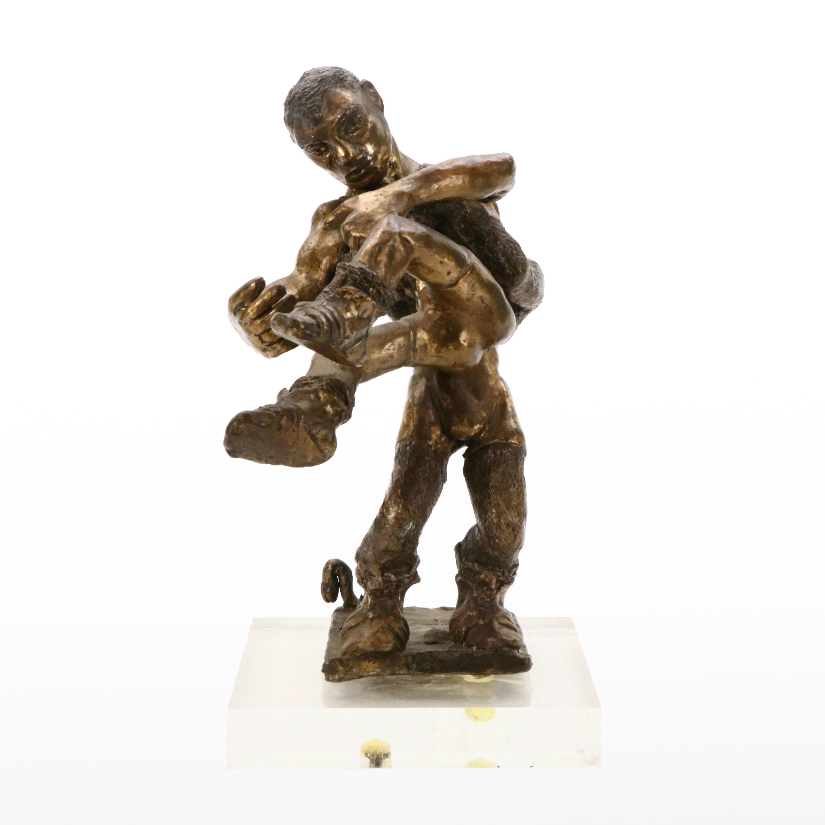 Bronze Sculpture of Hercules Slaying Nemean Lion, 20th Century