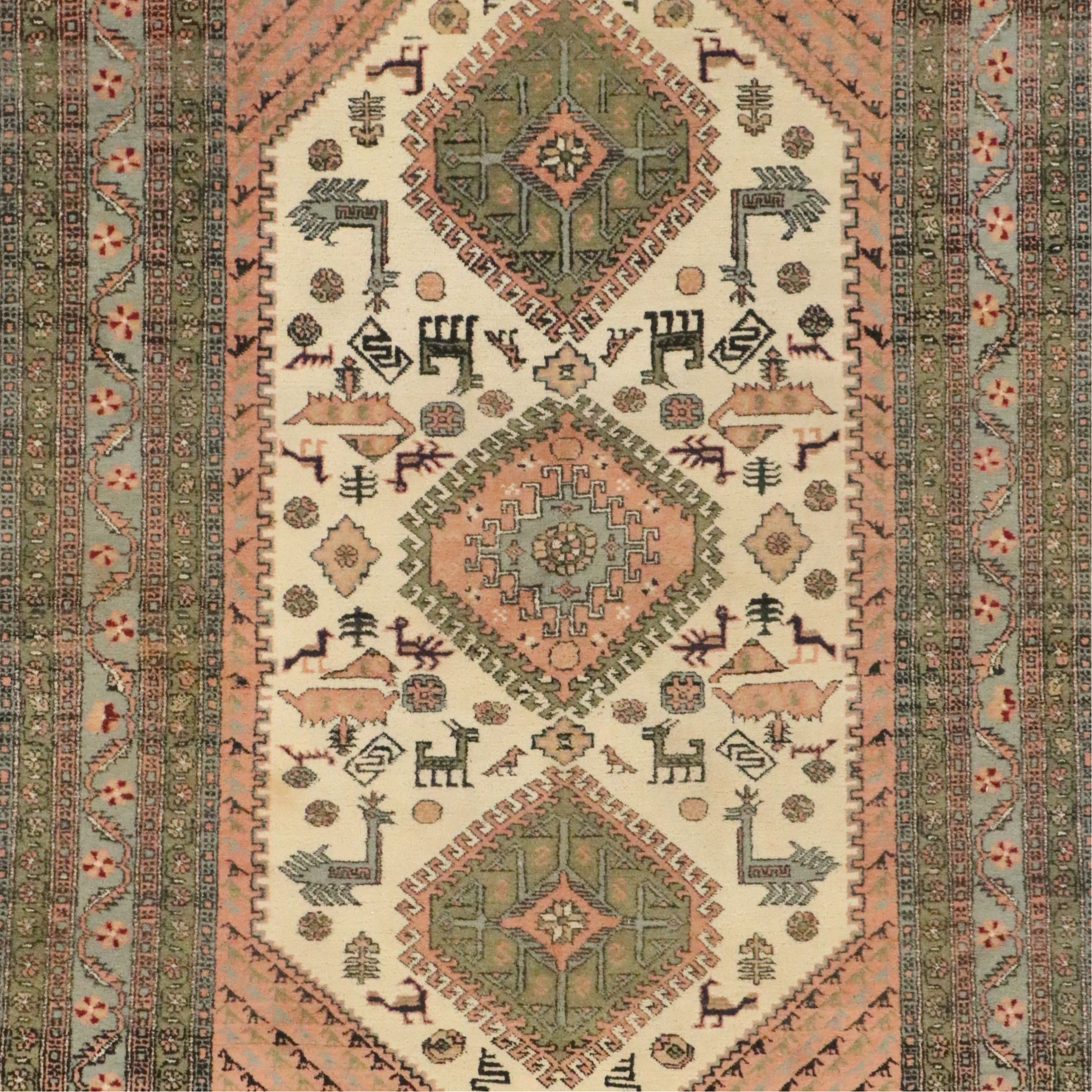 4'7 x 7'3 Hand-Knotted Persian Ardabil Area Rug