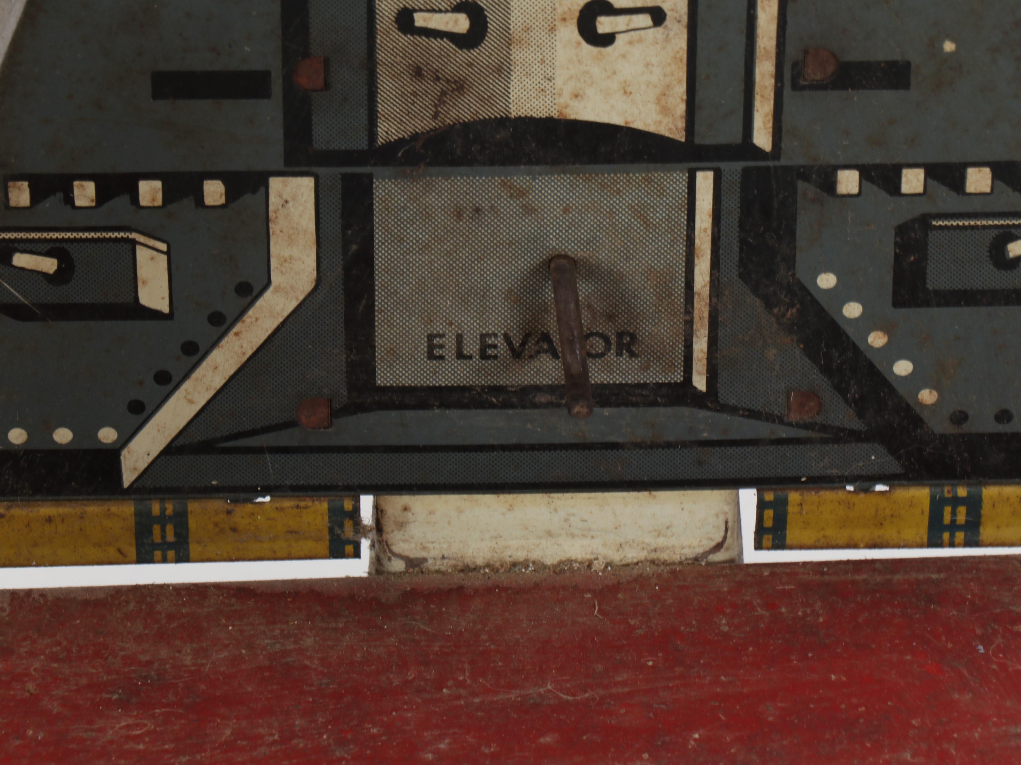 Vintage Marx Tin Litho Toy Service Station with Other Aircraft Carrier with Barn