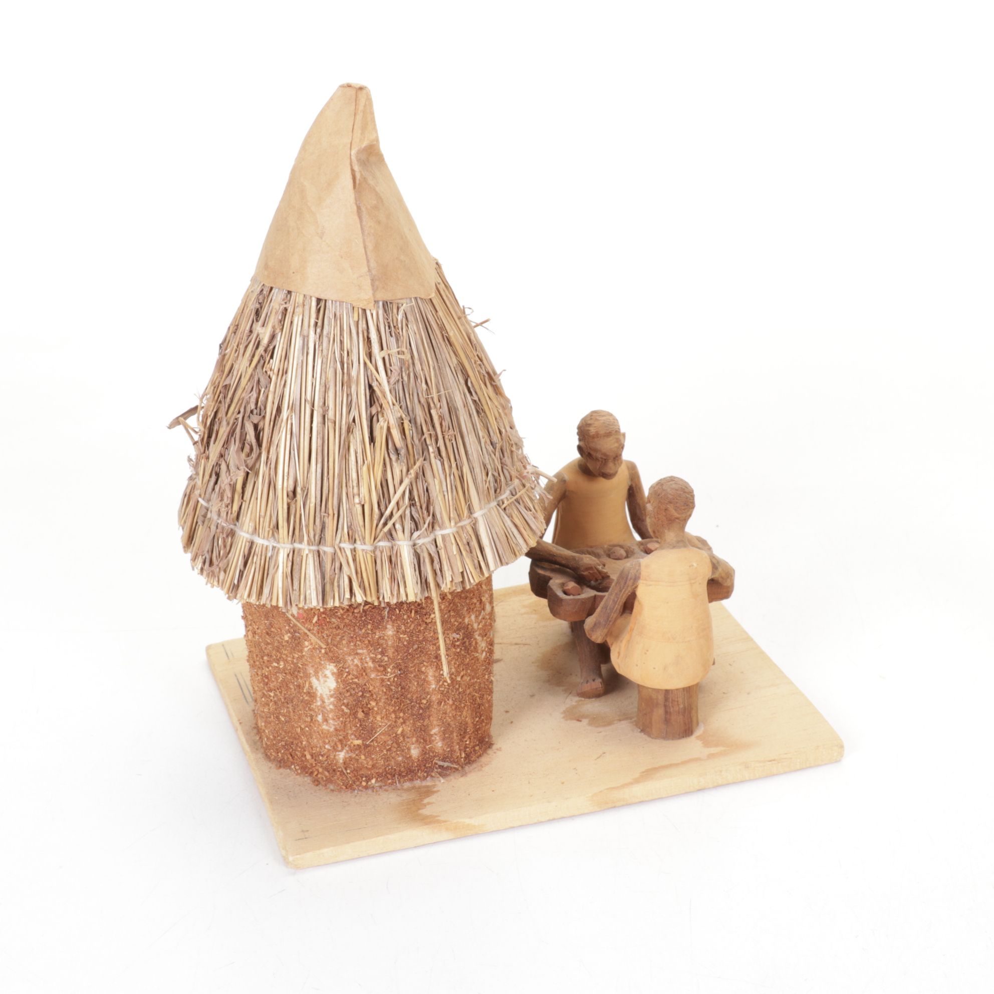 Nigerian Handmade Carved Thornwood and Other Figurines