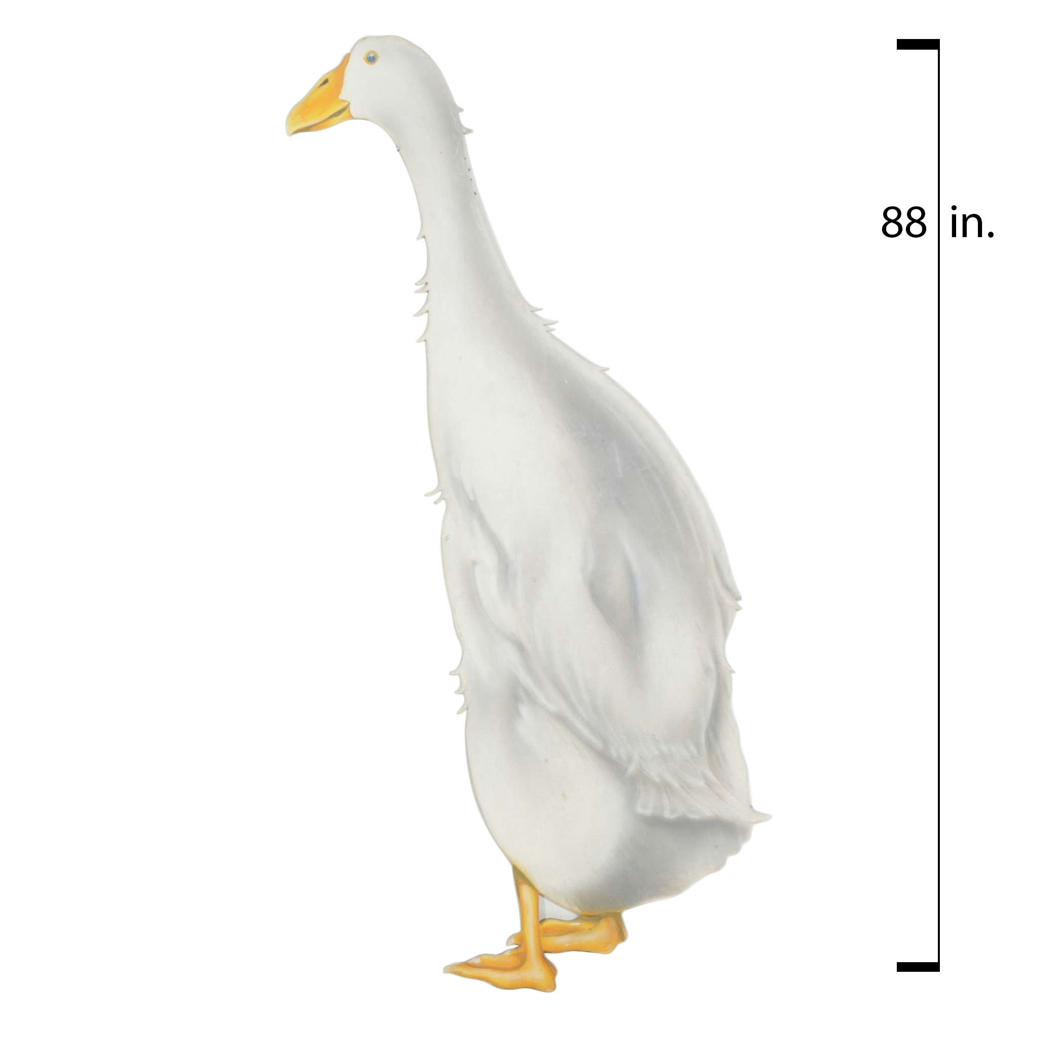 Molded Fiberglass Duck Wall Decor with Textured Painted Finish