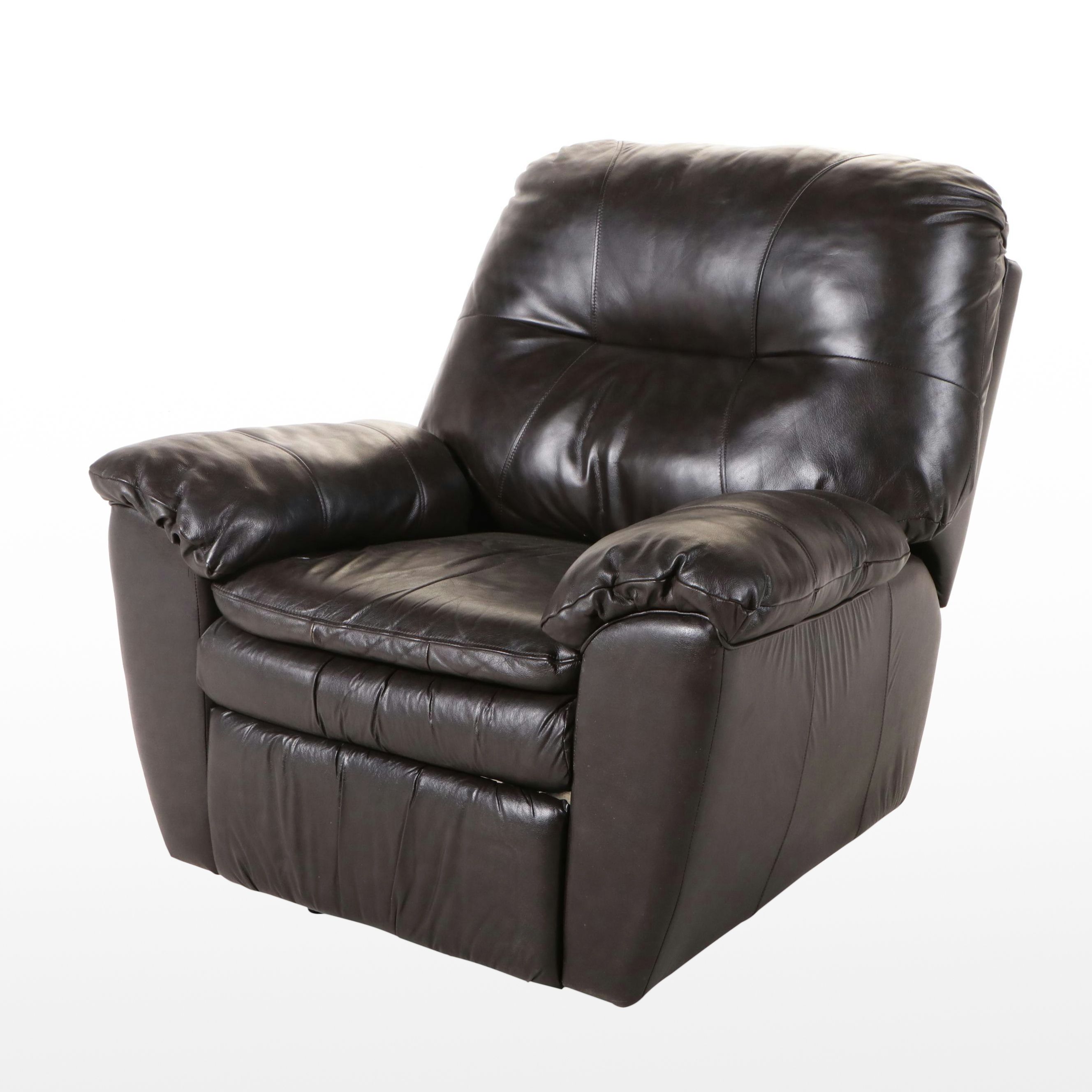 Overstuffed Faux Leather Recliner