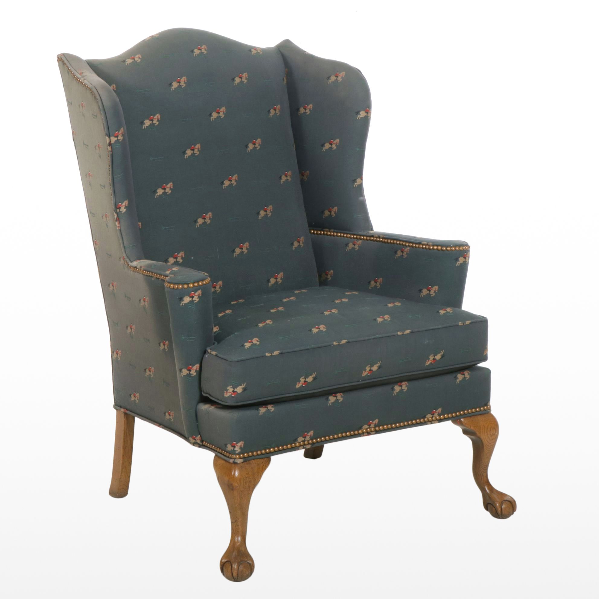 Drexel "Traditional Classics" Chippendale Style Wing Back Armchair