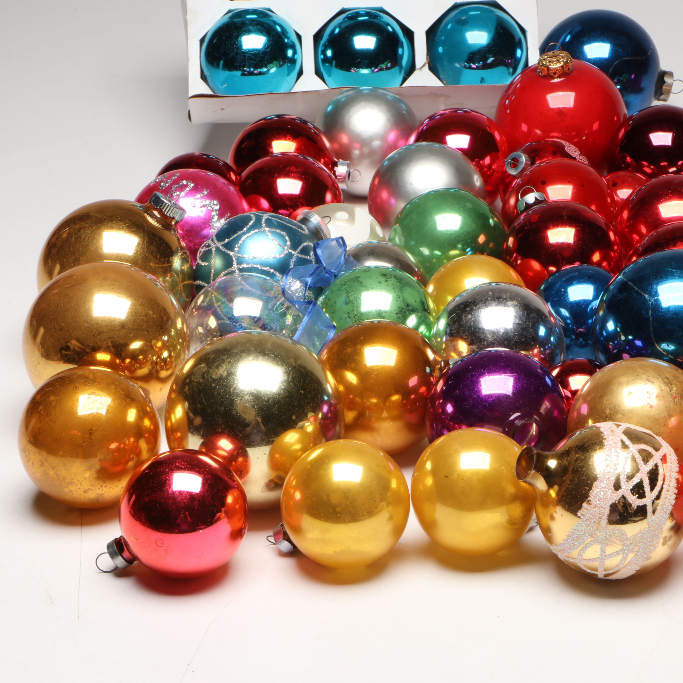 Shiny Brite and Other Vintage Glass Christmas Tree Ornaments