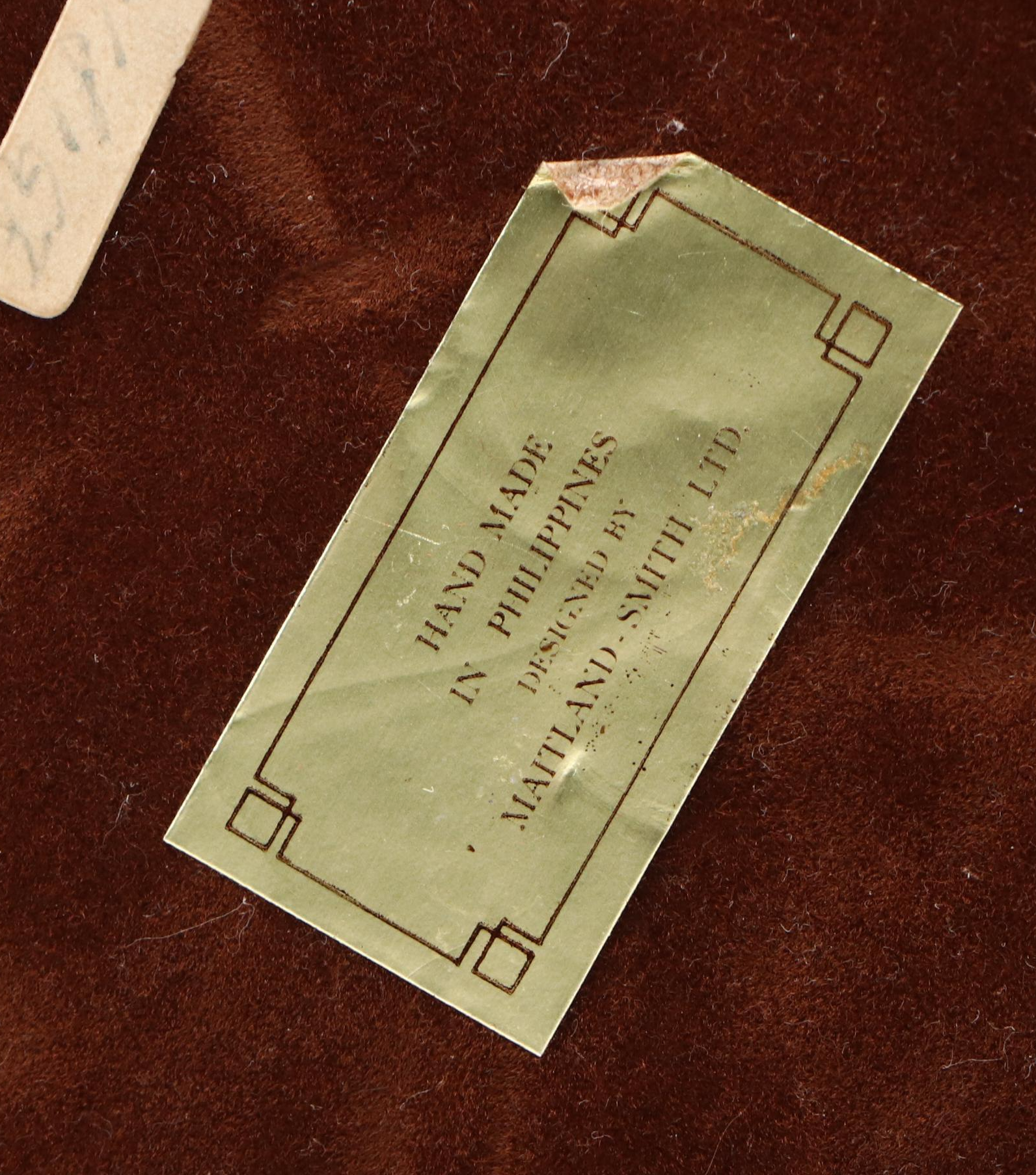 Maitland-Smith Brass Bordered Exotic Hardwood Obelisk