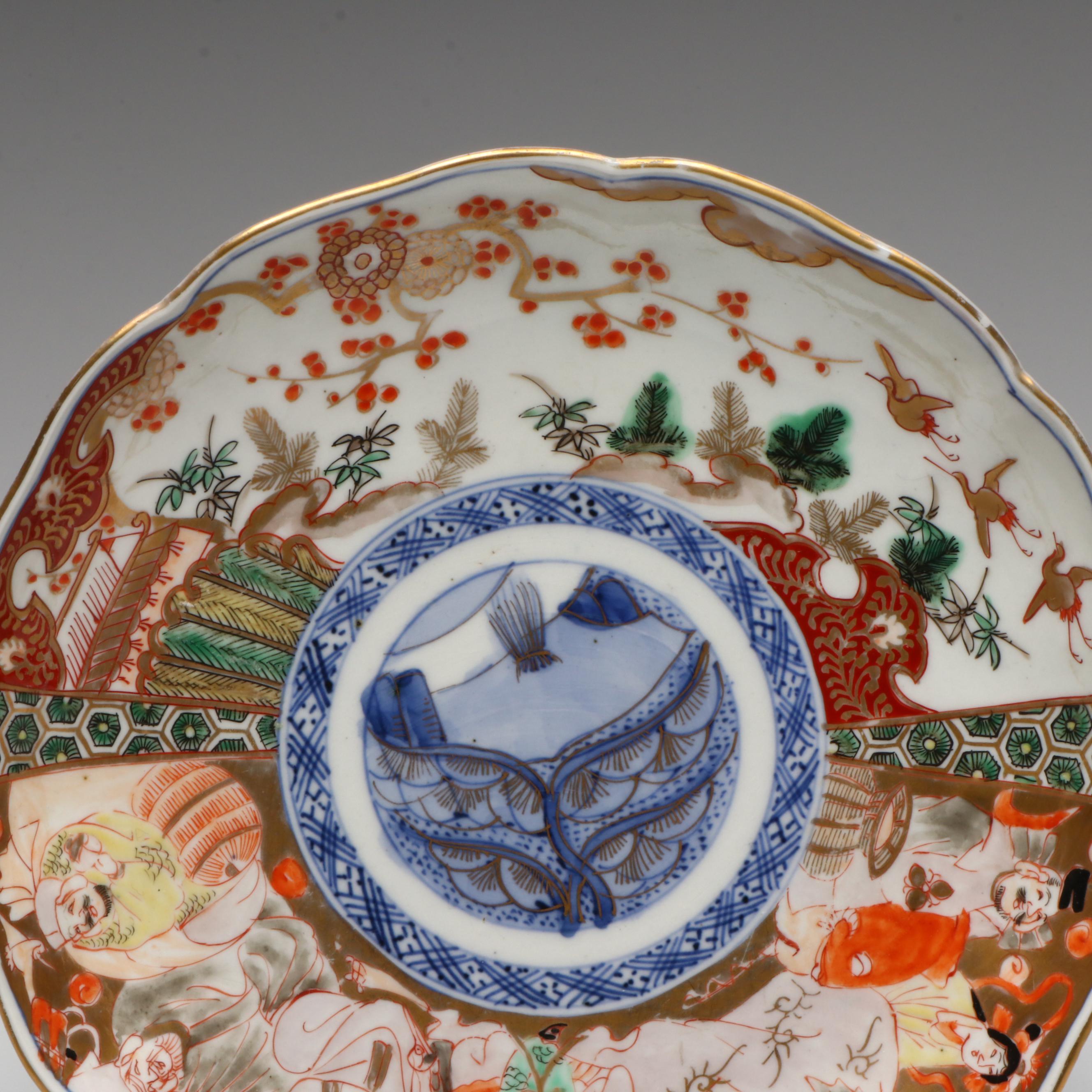 Antique Japanese Late Edo Period / Early Meiji Imari Porcelain Bowls