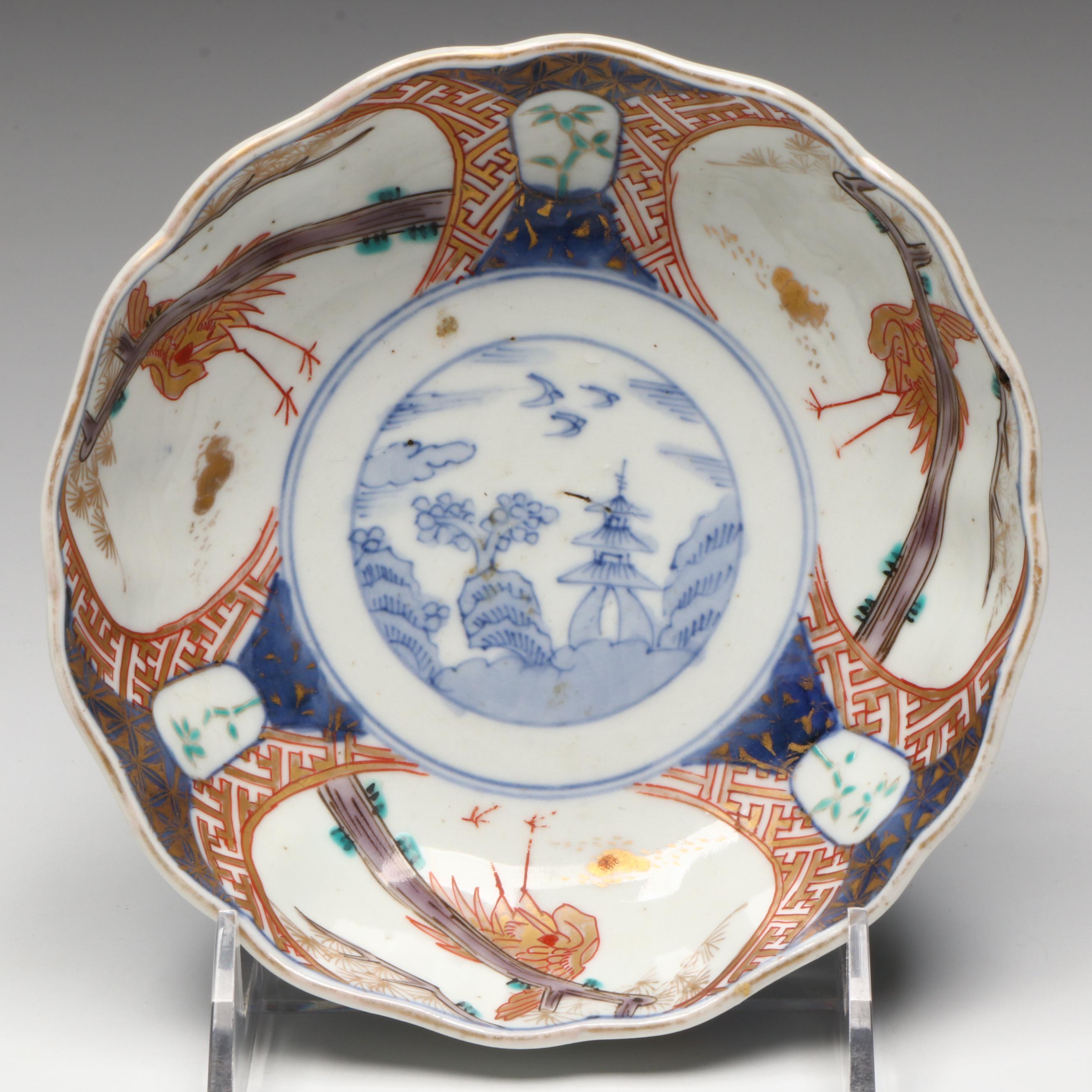 Antique Japanese Late Edo Period / Early Meiji Imari Porcelain Bowls